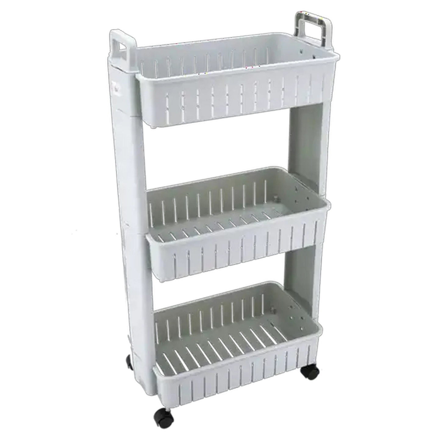 Image of Jolly Tots Grey 3-Tier Bedside Cart 0 Months +