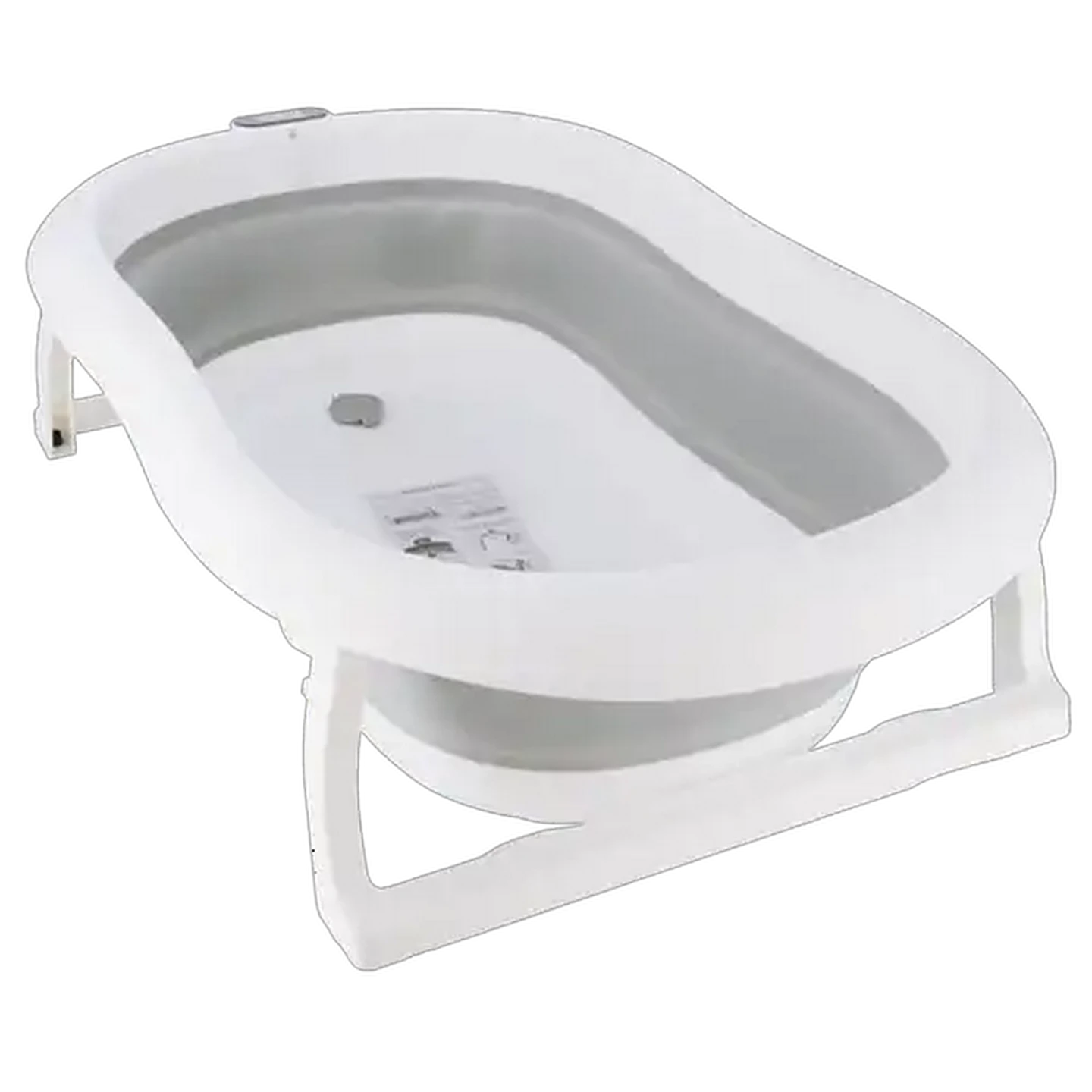 Image of Jolly Tots White & Grey Pop Up Collapsible Bath 0 Months +