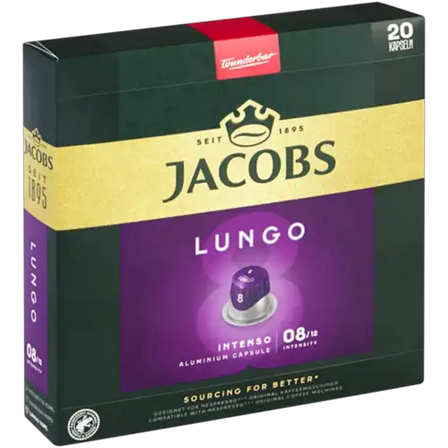 Image of Jacobs Lungo Intenso Coffee Capsules 20 Pack