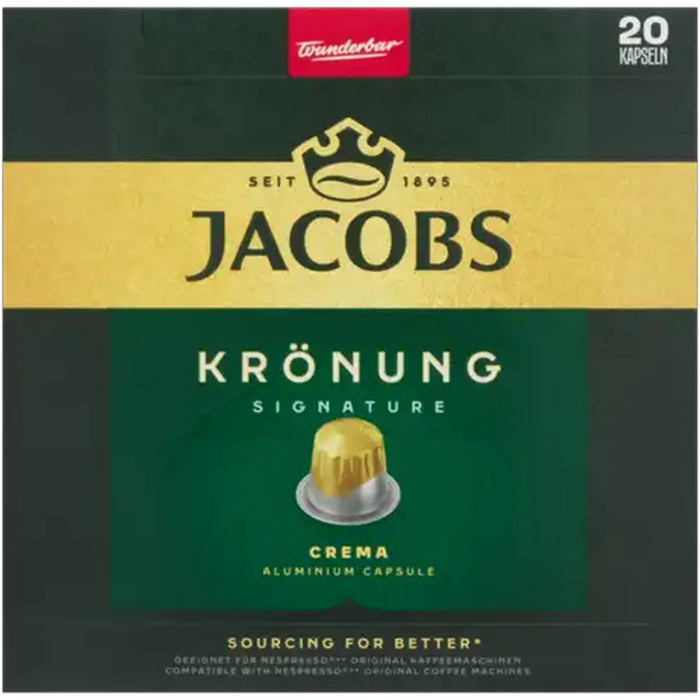 Image of Jacobs Krönung Crema Coffee Capsules 20 Pack