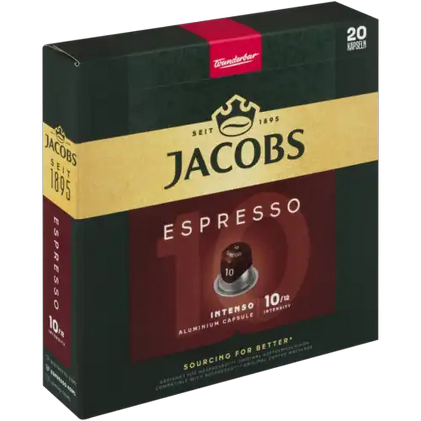 Image of Jacobs Intenso Espresso Capsules 20 Pack