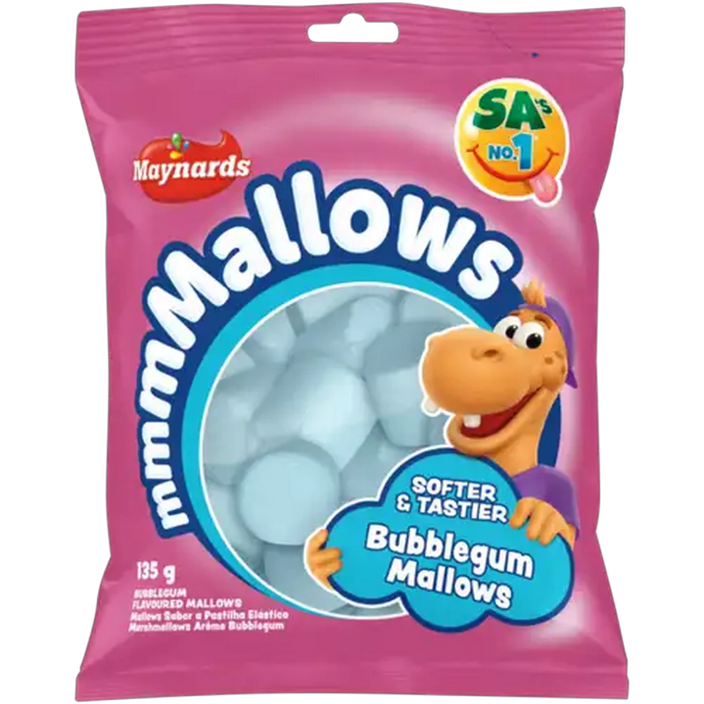 Image of Maynards mmmMallows Bubblegum Flavoured Mallows 135g