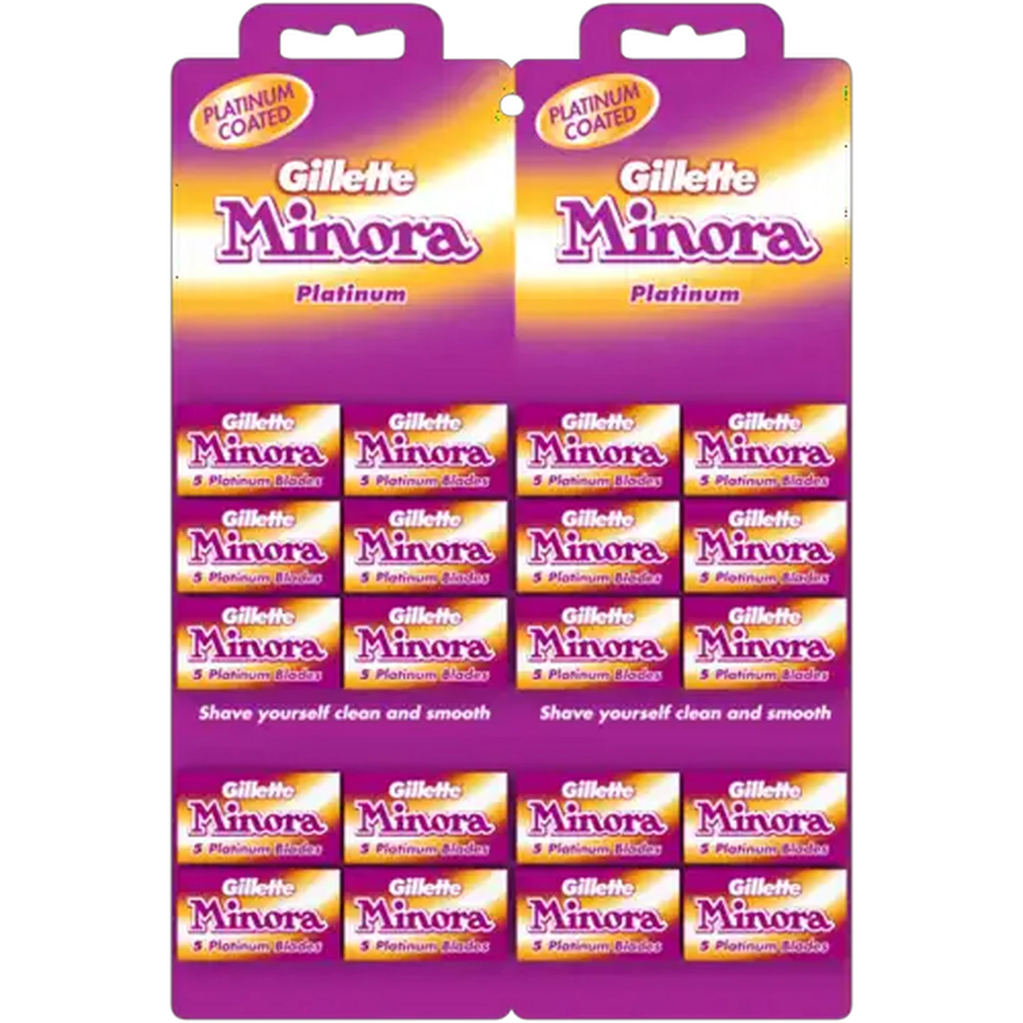 Image of Gillette Minora Double Edge Platinum Blades 20 x 5-Pack