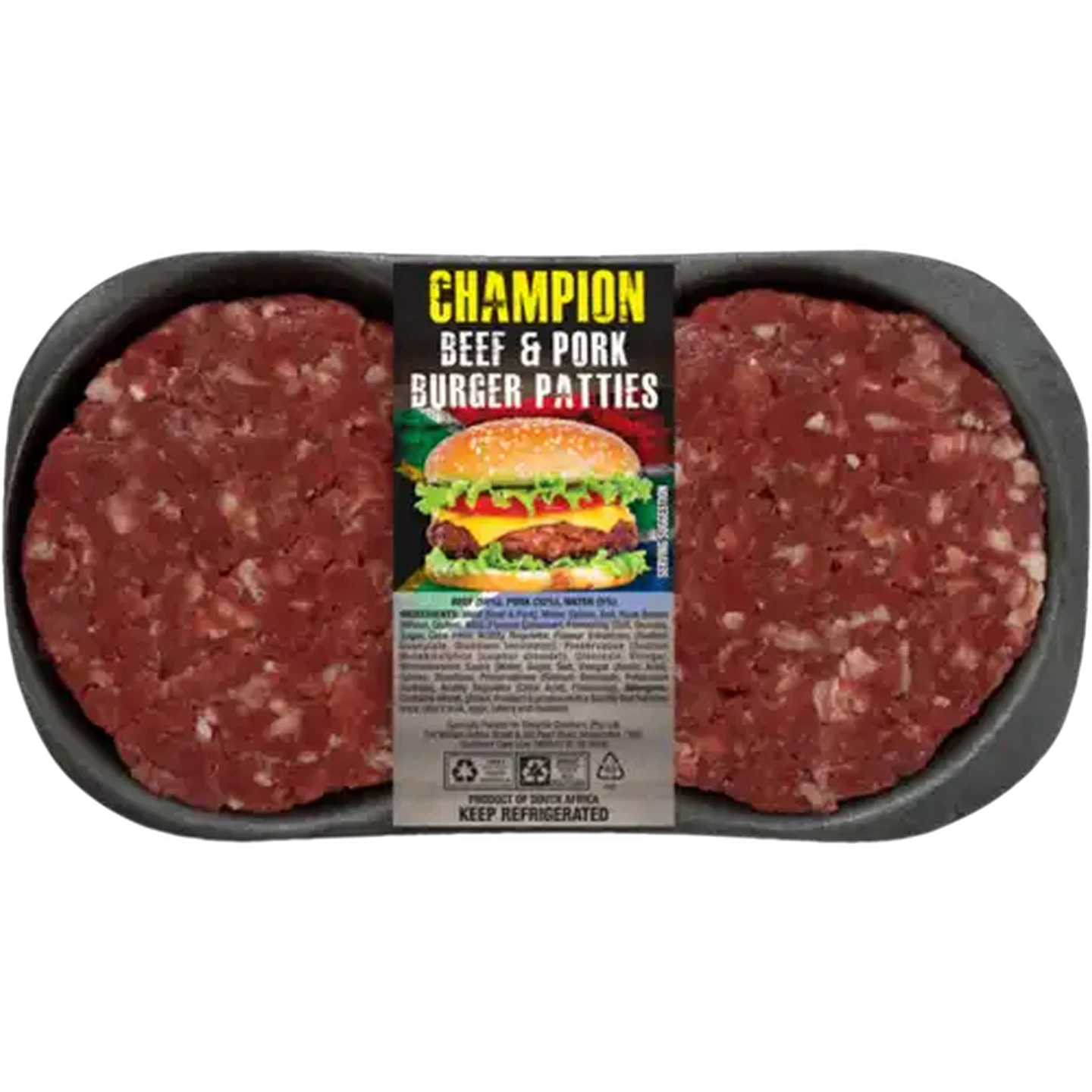 Image of Championship Beef & Pork Burger Patties Per KG (4 Patties)