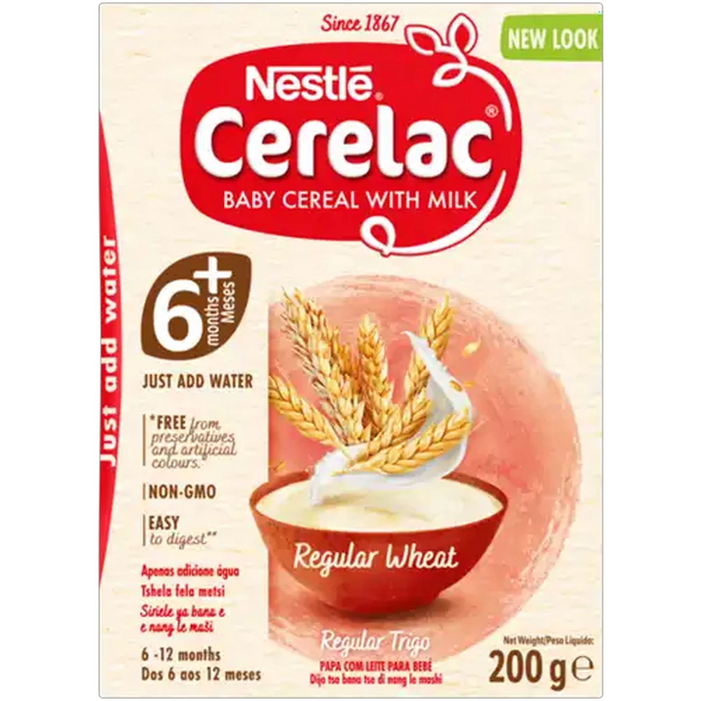 Image of Nestlé Cerelac Regular Wheat Baby Cereal with Milk 200g