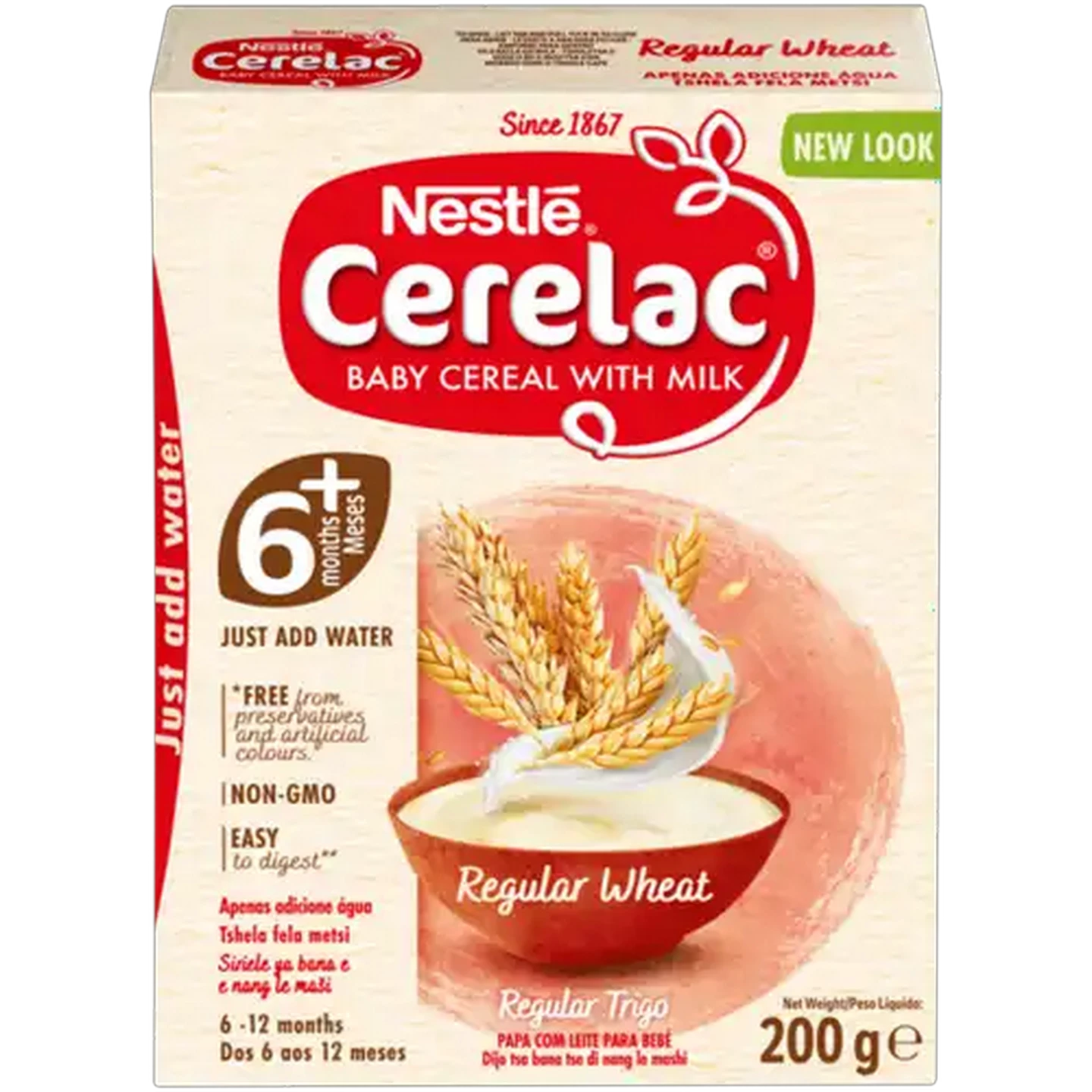 Image of Nestlé Cerelac Regular Wheat Baby Cereal with Milk 200g