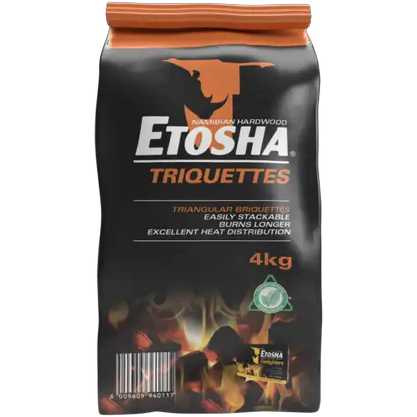 Image of Etosha Triquettes Triangular Fire Briquettes 4kg