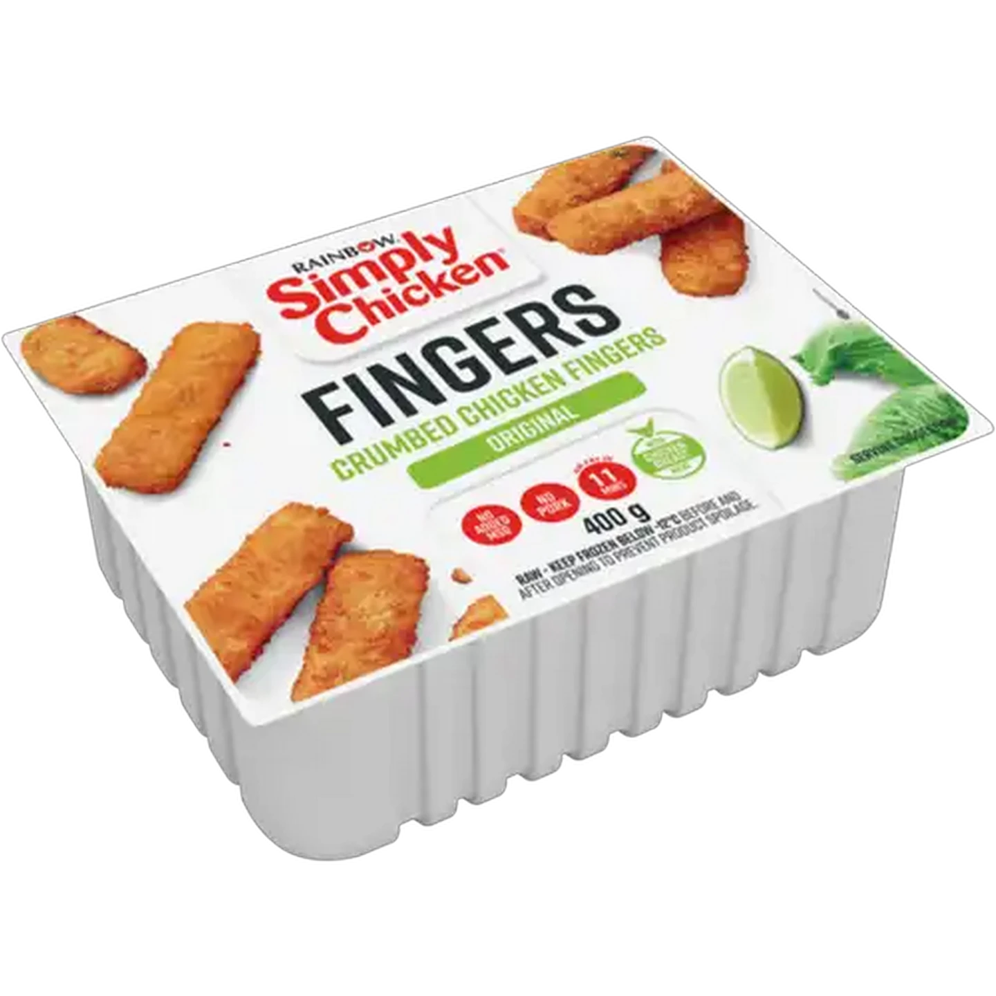 Image of RAINBOW Simply Chicken Frozen Crumbed Chicken Fingers 400g