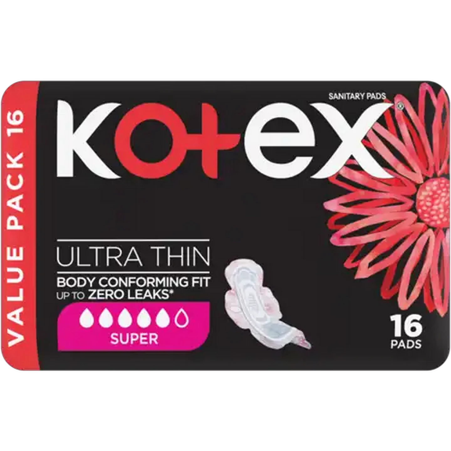 Image of Kotex Ultra Duo Super Sanitary Pads 16 Pack