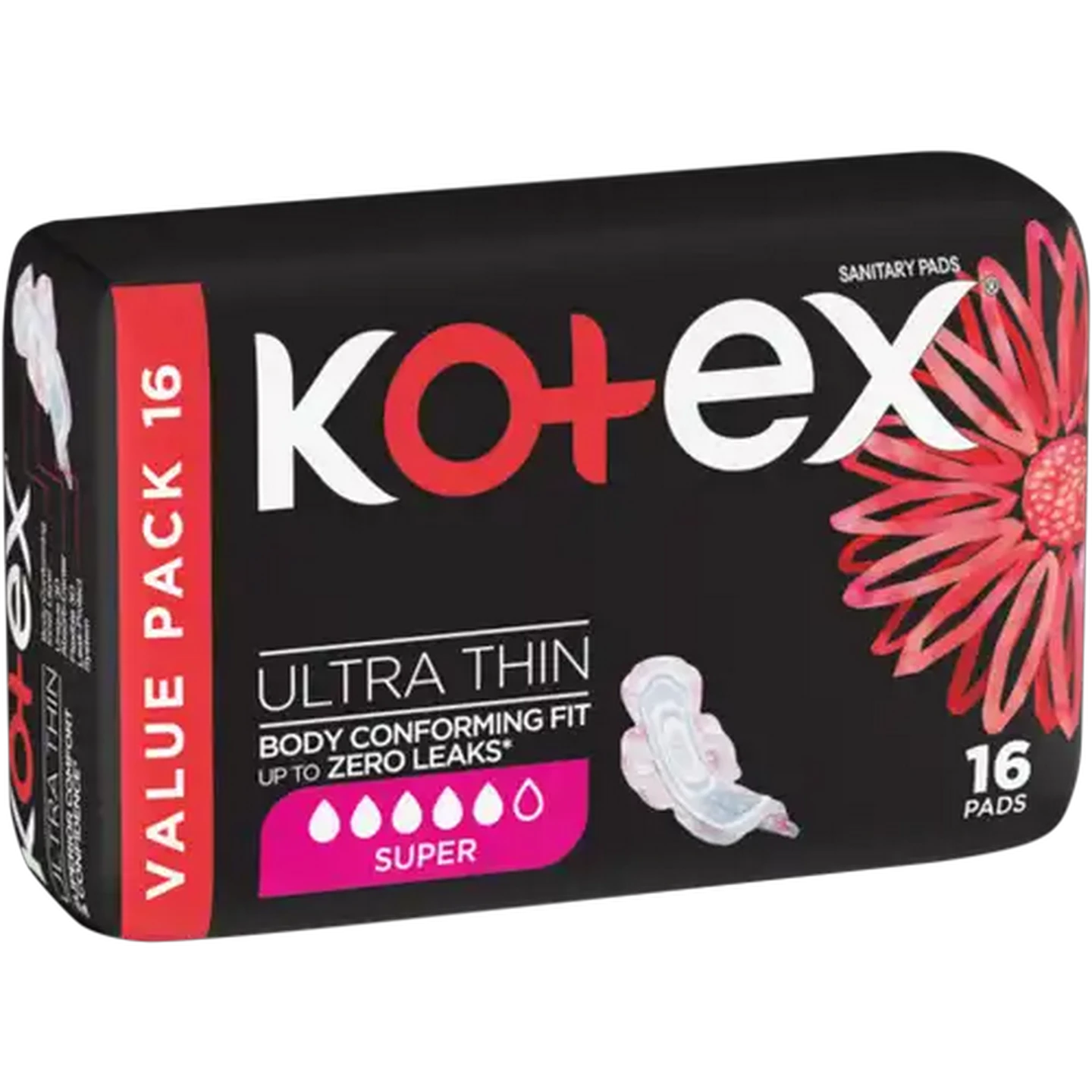 Image of Kotex Ultra Duo Super Sanitary Pads 16 Pack