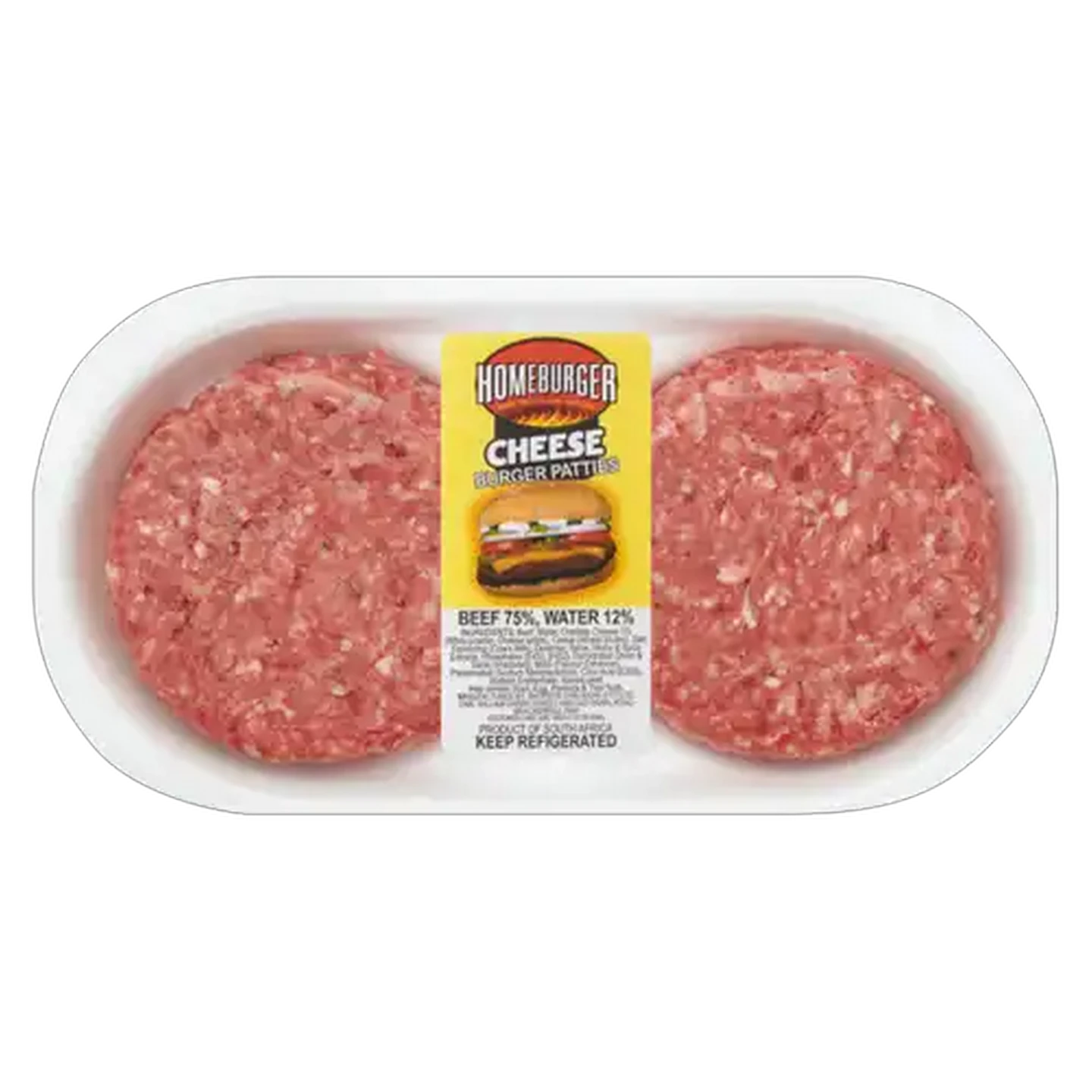 Image of Homeburger Cheese Burger Patties Per KG (4 Patties)