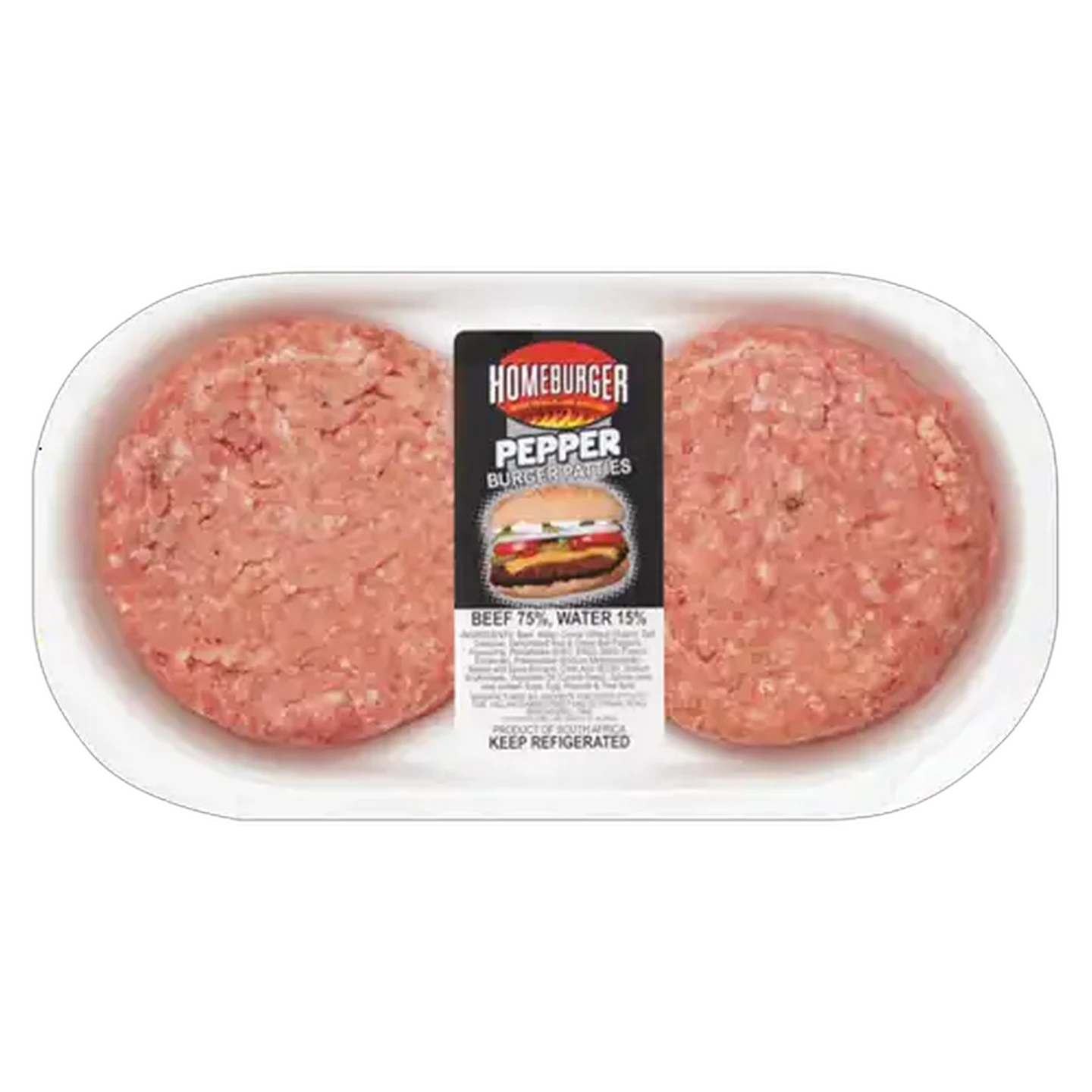Image of Homeburger Pepper Burger Patties Per KG (4 Patties)