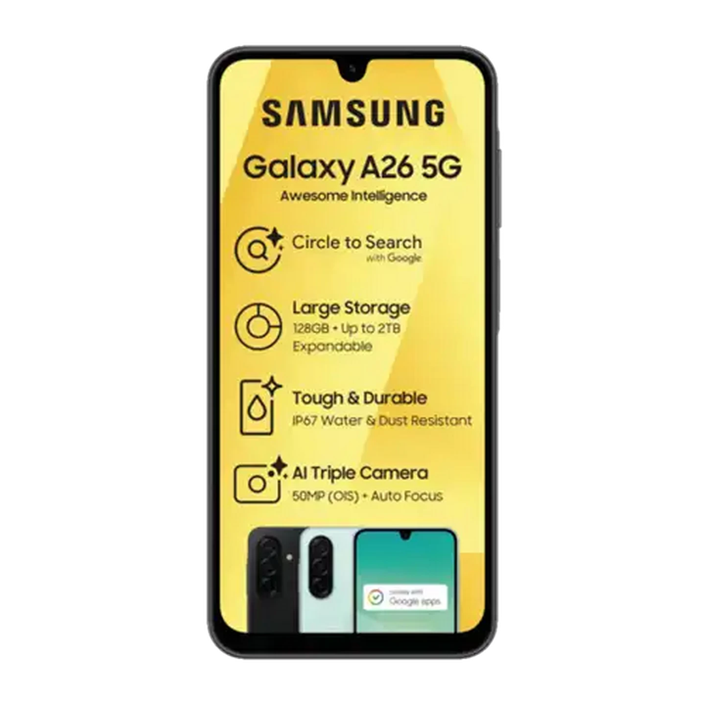 Image of Samsung Galaxy A26 5G Black Smartphone 128GB