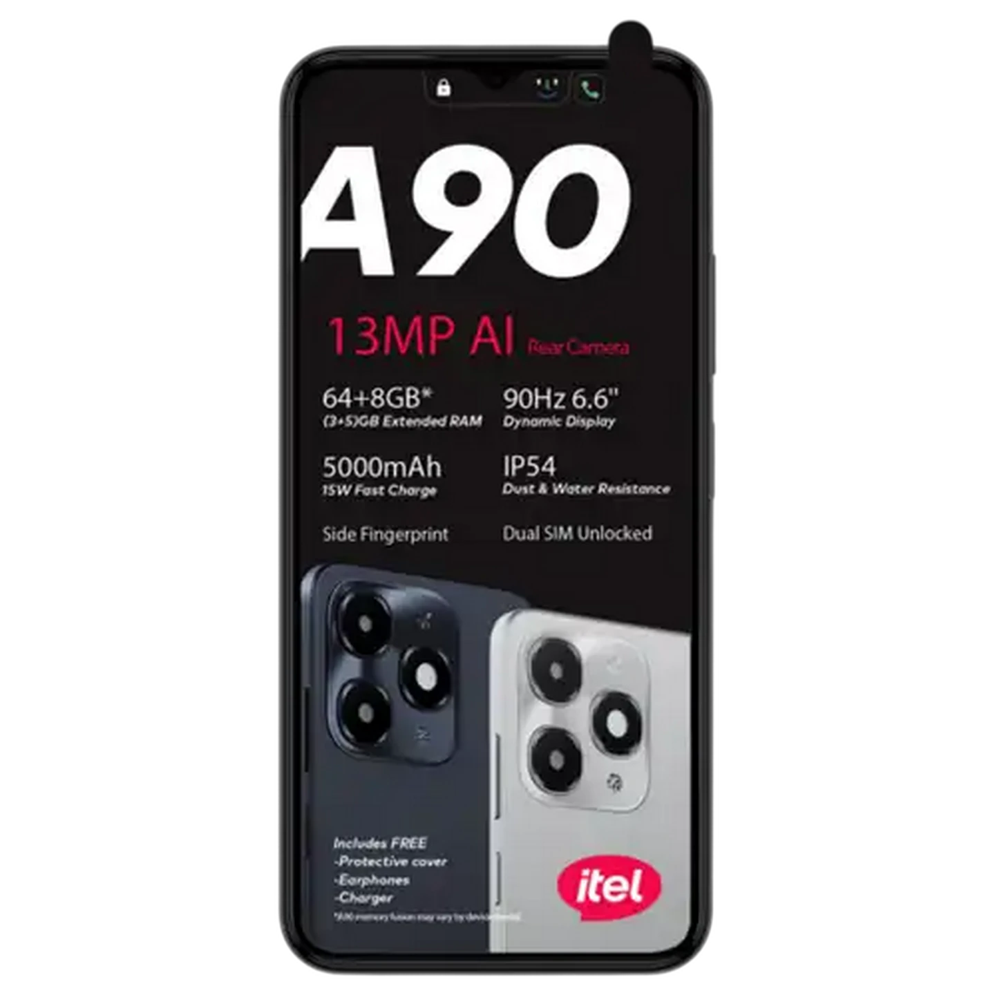 Image of itel A90 Black Handset (Network Locked)