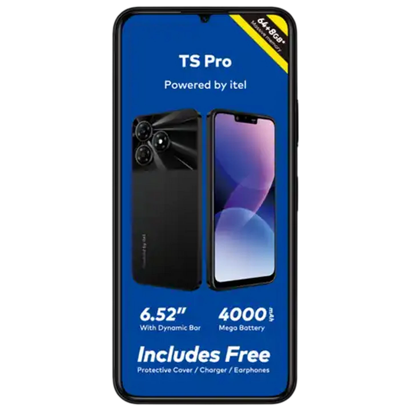 Image of itel TS Pro Black Cellphone (Network Locked)