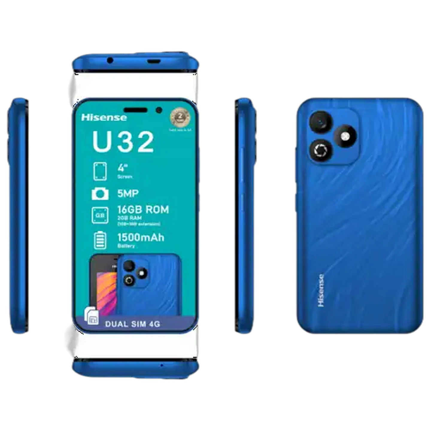 Image of Hisense U32 Blue Mobile Handset (Network Locked)