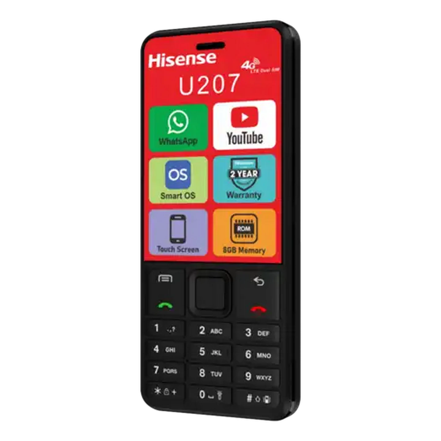 Image of Hisense U207 4G Black Smartphone 8GB