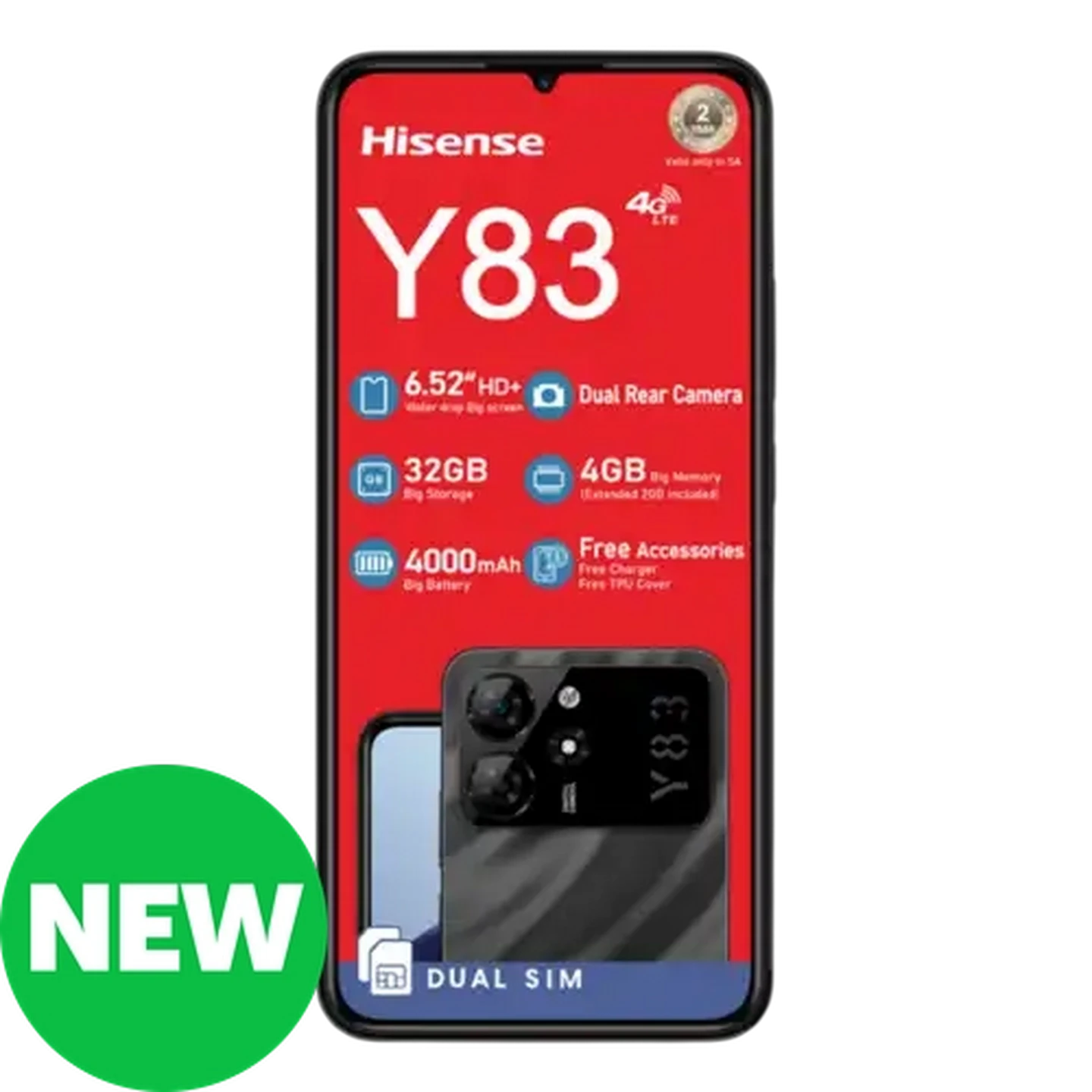 Image of Hisense Y83 Black Smartphone 32GB (Network Locked)