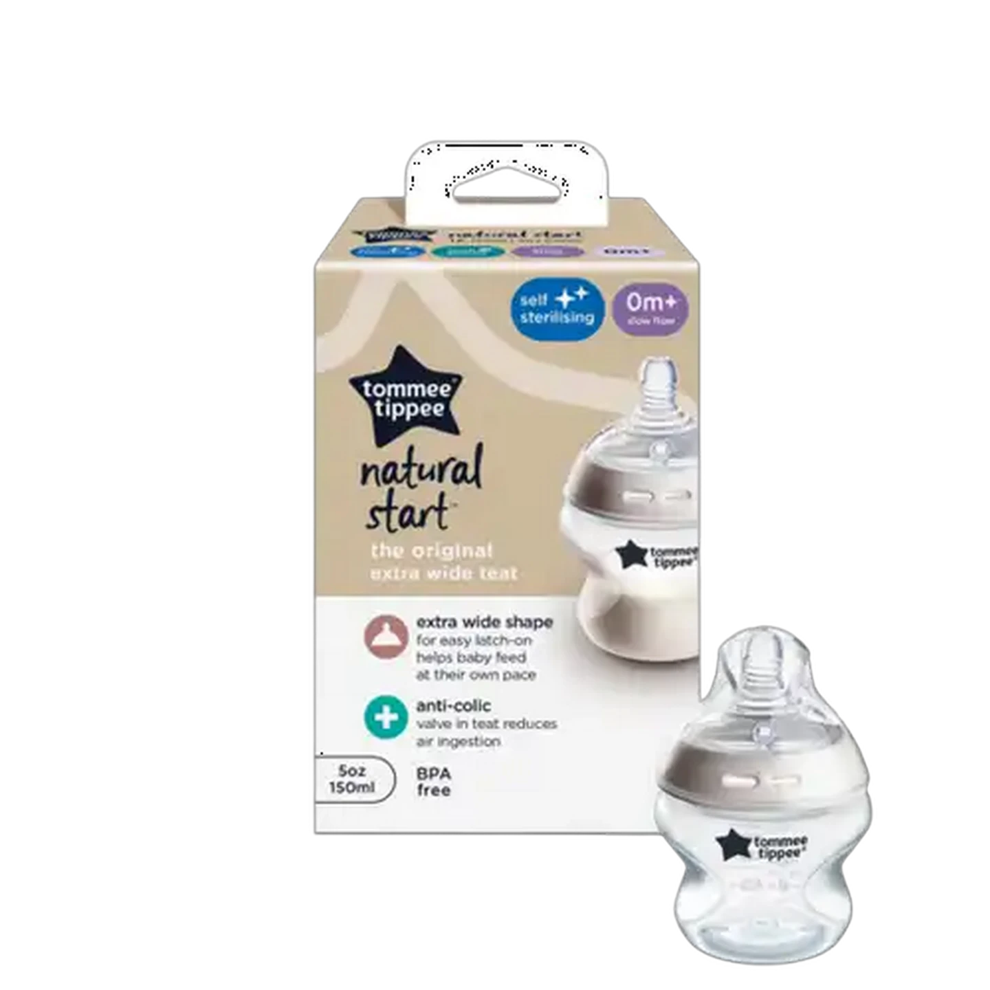 Image of Tommee Tippee Natural Start 150ml Bottle (Design May Vary)