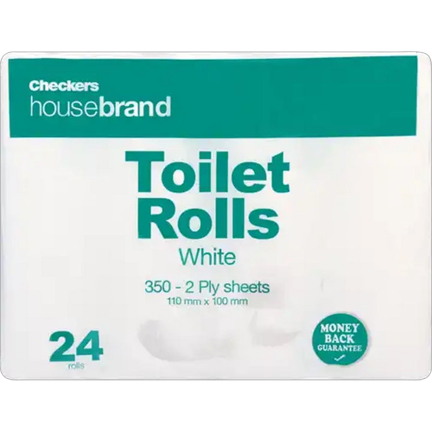 Image of Checkers Housebrand White 2 Ply Toilet Rolls 24 Pack