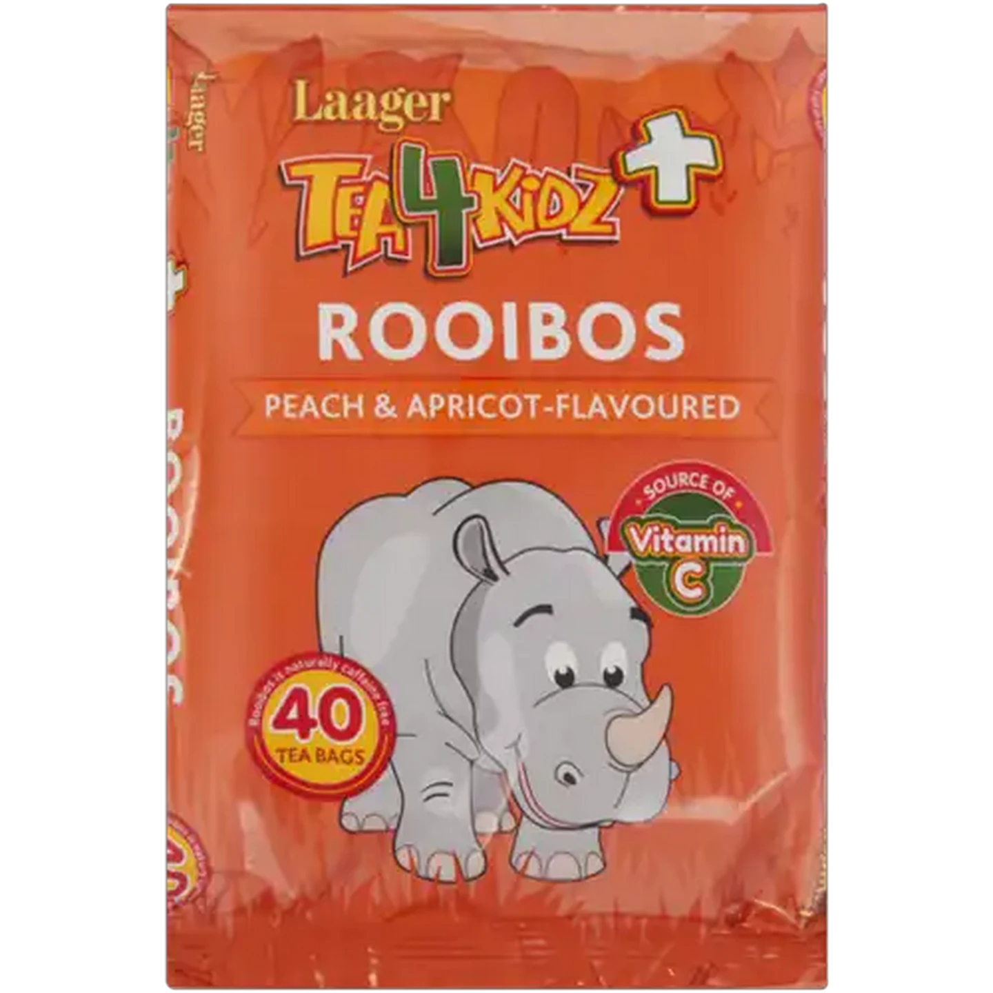 Image of Laager Tea4kids+ Peach & Apricot Flavoured Rooibos Tea Bags 40 Pack