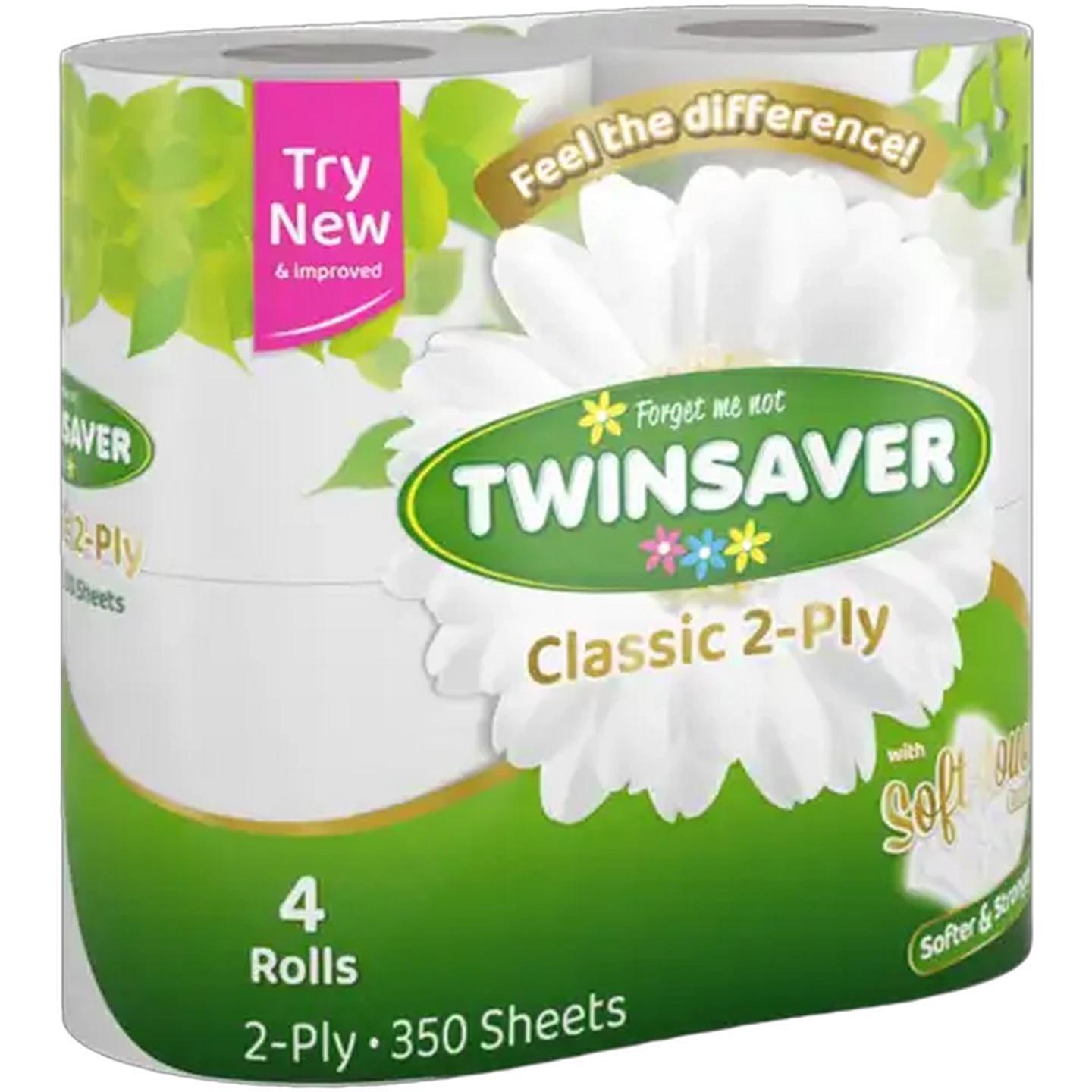 Image of Twinsaver Classic 2-Ply Toilet Tissue Roll 4 Pack