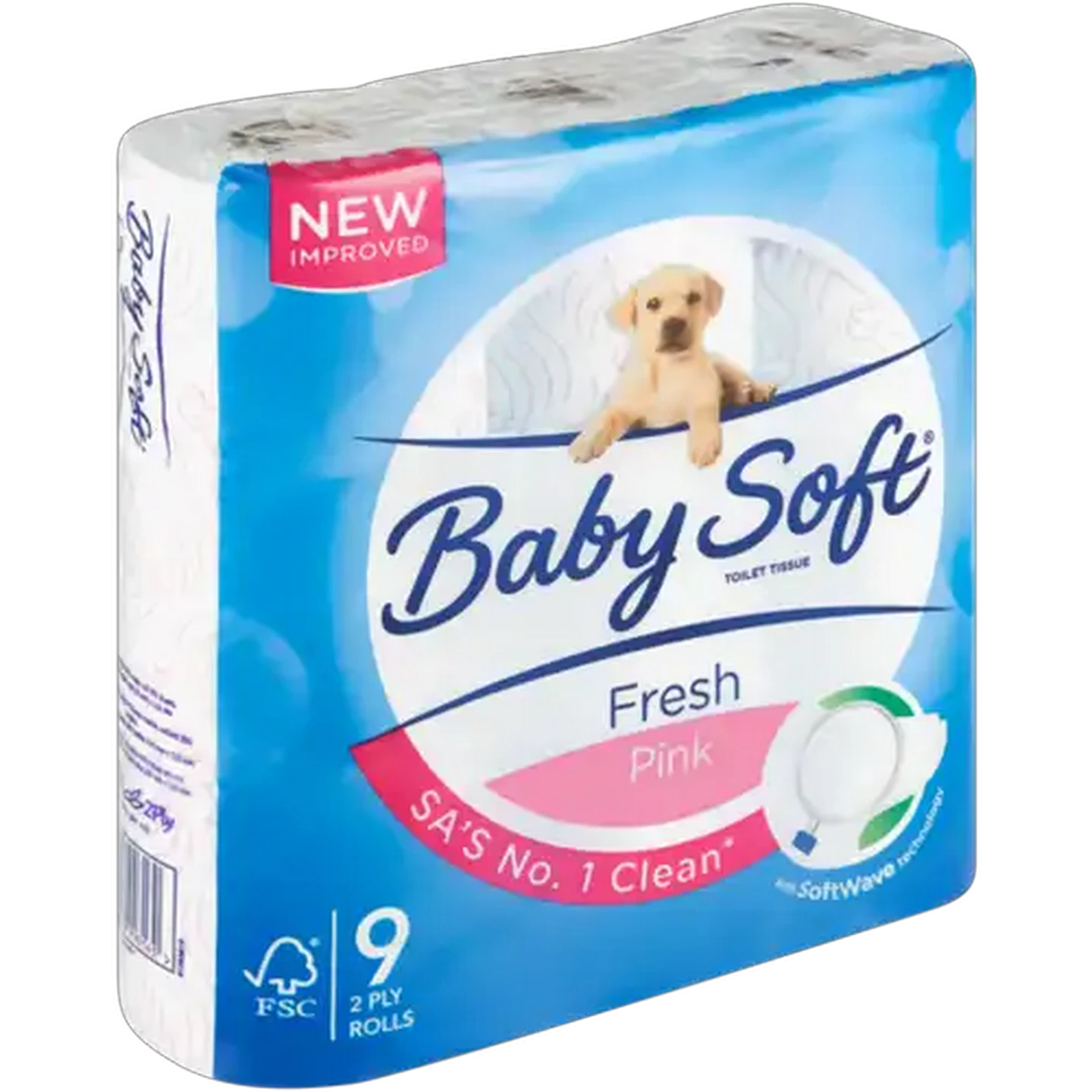 Image of Baby Soft Pink 2 Ply Toilet Rolls 9 Pack