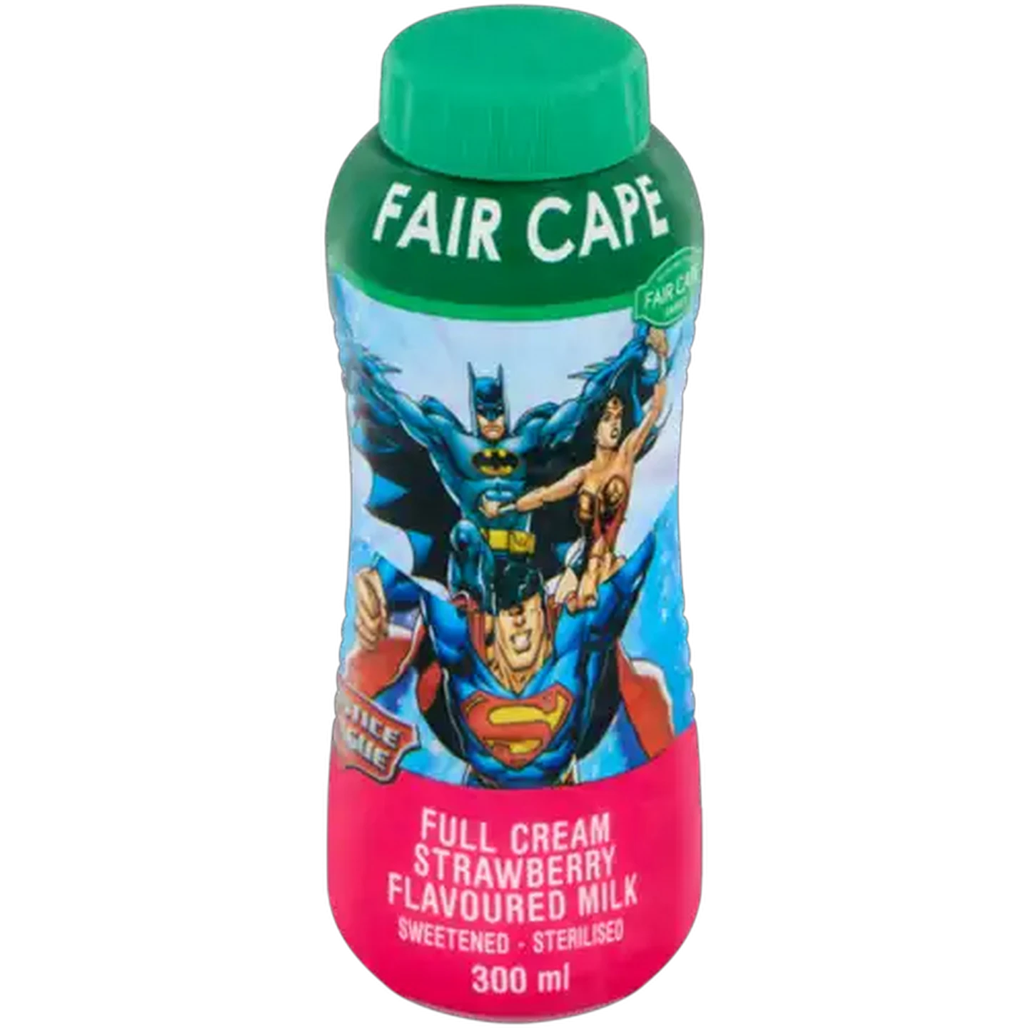 Image of Fair Cape Dairies Justice League Strawberry Flavoured Full Cream Milk 300ml