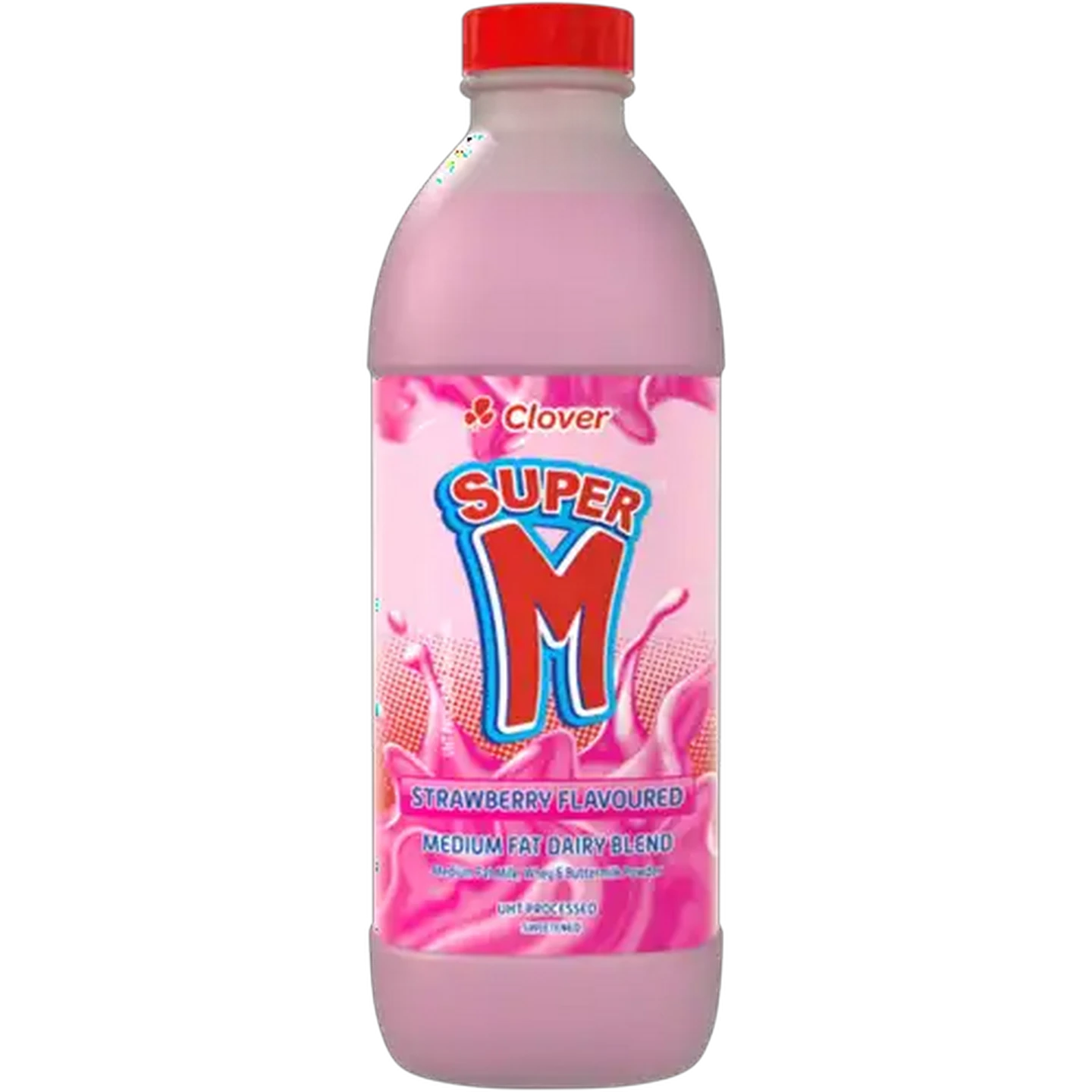 Image of Clover Super M Strawberry Flavoured Medium Fat Dairy Blend 1L