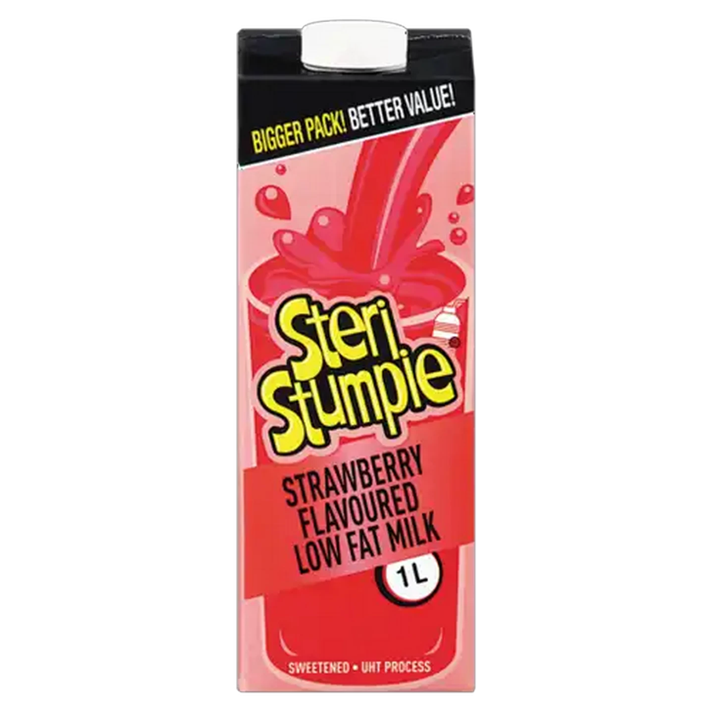 Image of Steri Stumpie Strawberry Flavoured Low Fat Milk Box 1L