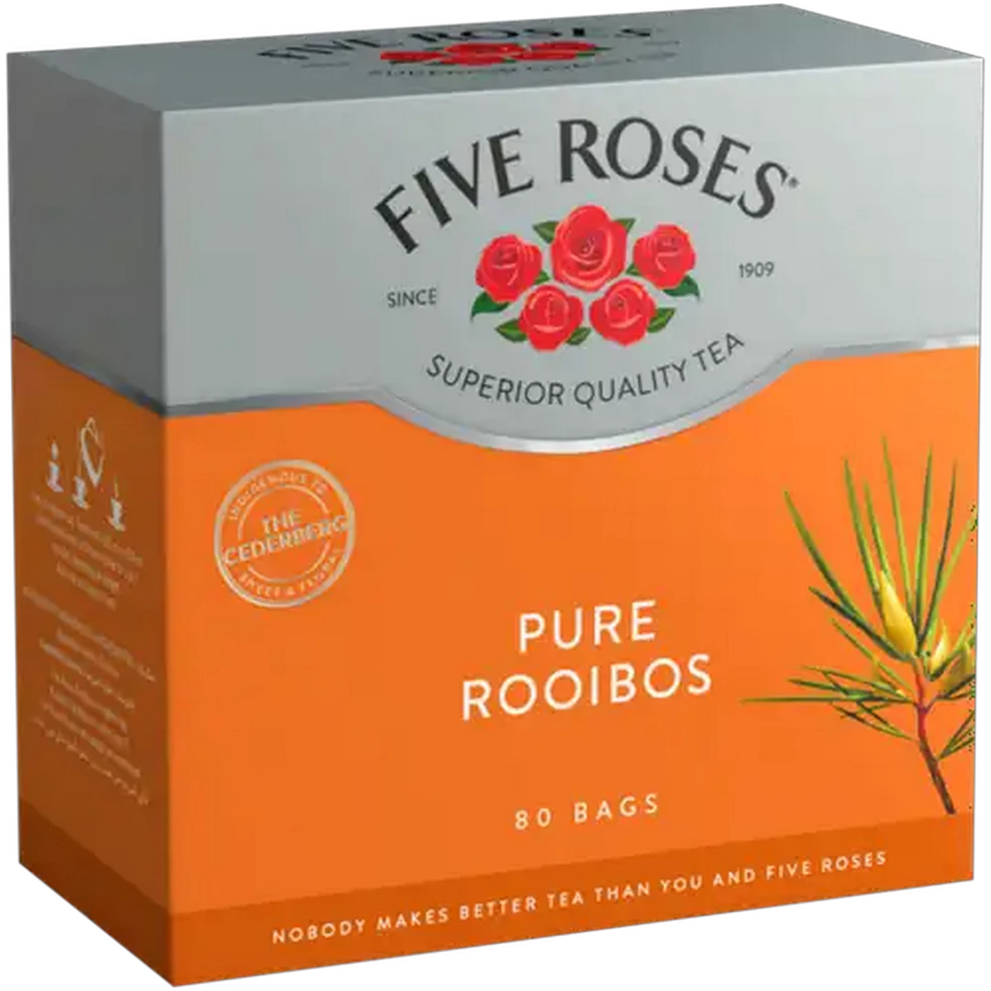Image of Five Roses Pure Rooibos Tea Bags 80 Pack