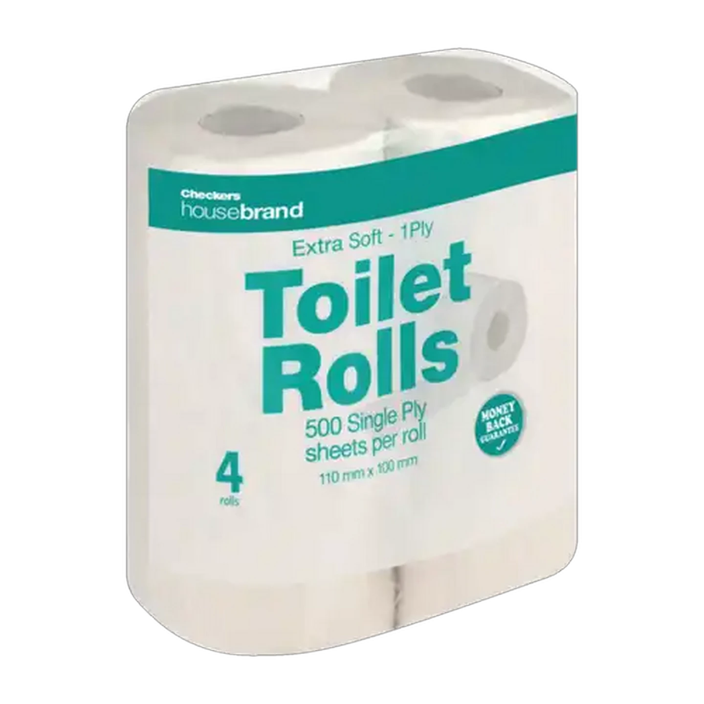 Image of Checkers Housebrand 1 Ply Toilet Paper 4 Pack