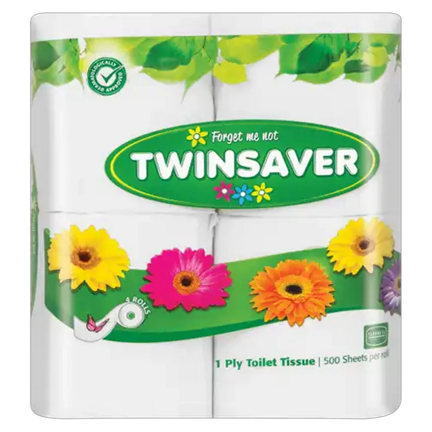 Image of Twinsaver 1 Ply Toilet Paper 4 Pack