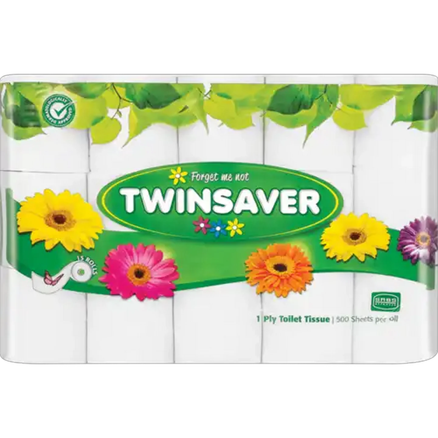 Image of Twinsaver 1 Ply Toilet Rolls 15 Pack