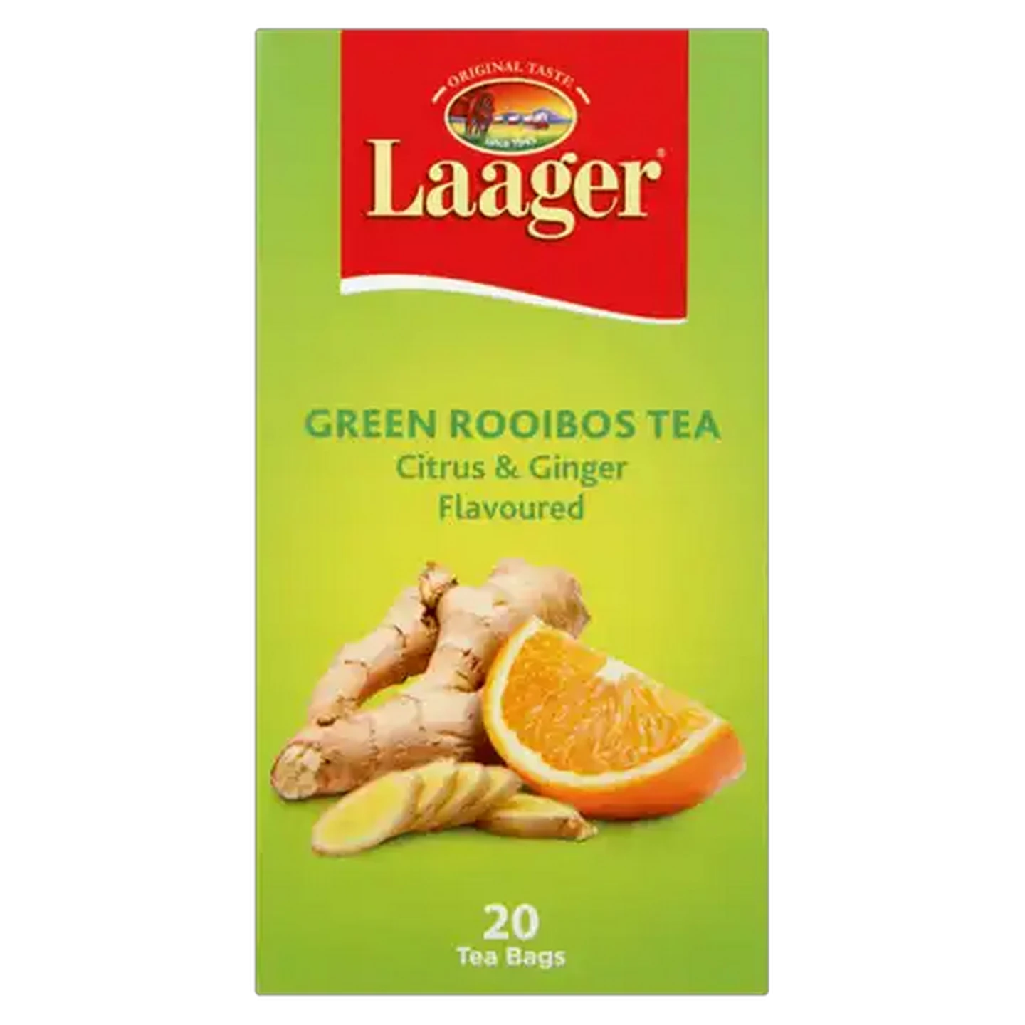 Image of Laager Citrus & Ginger Flavoured Green Rooibos Tea 20 Pack