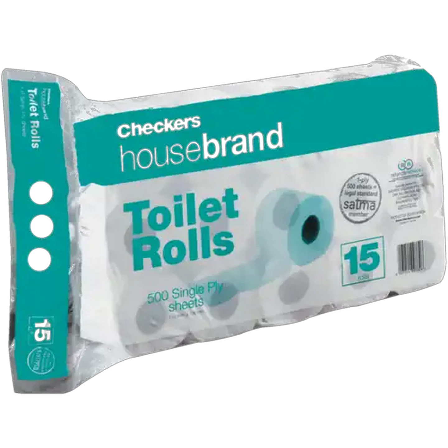 Image of Checkers Housebrand 1 Ply Toilet Rolls 15 Pack