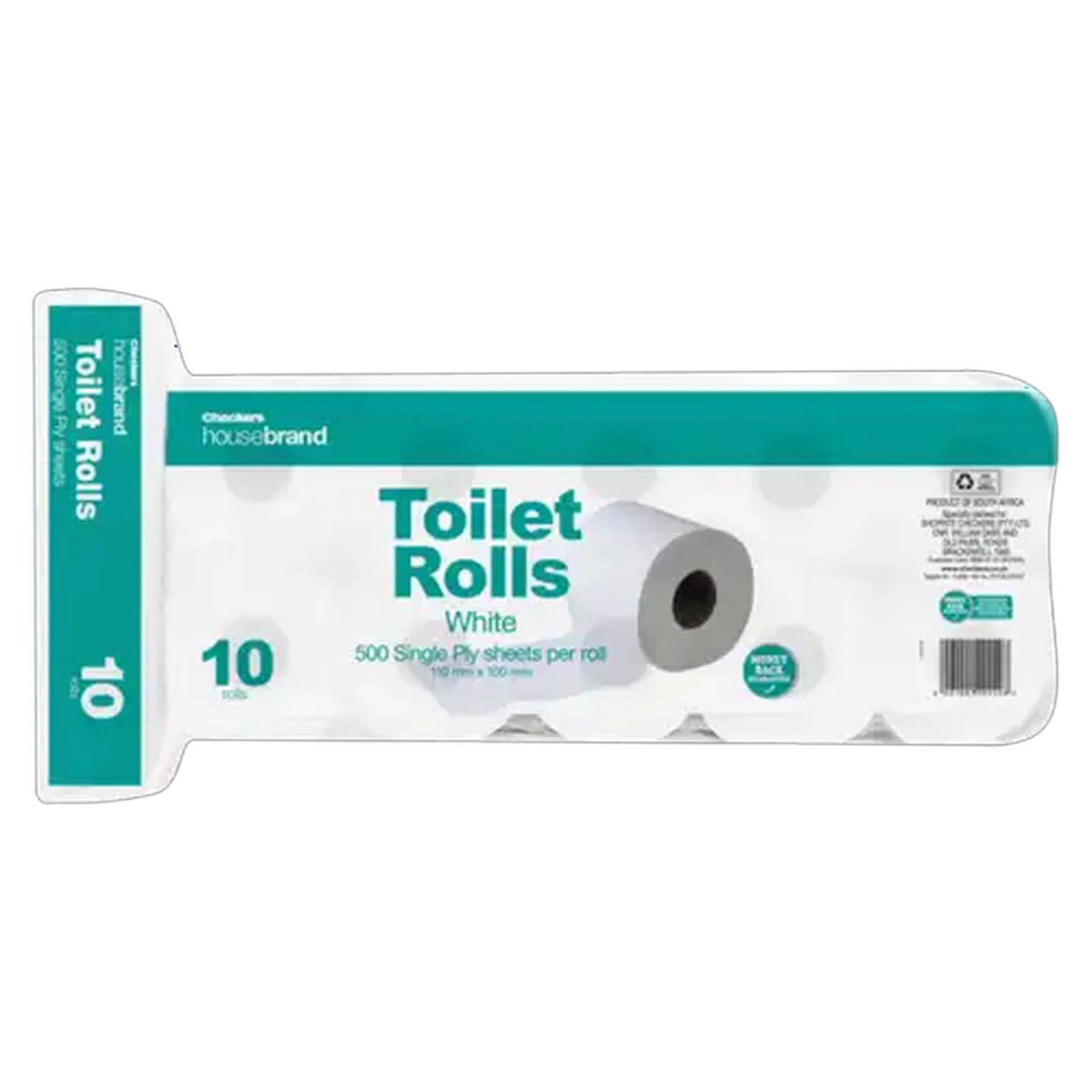 Image of Checkers Housebrand Single Ply Toilet Rolls 10 Pack