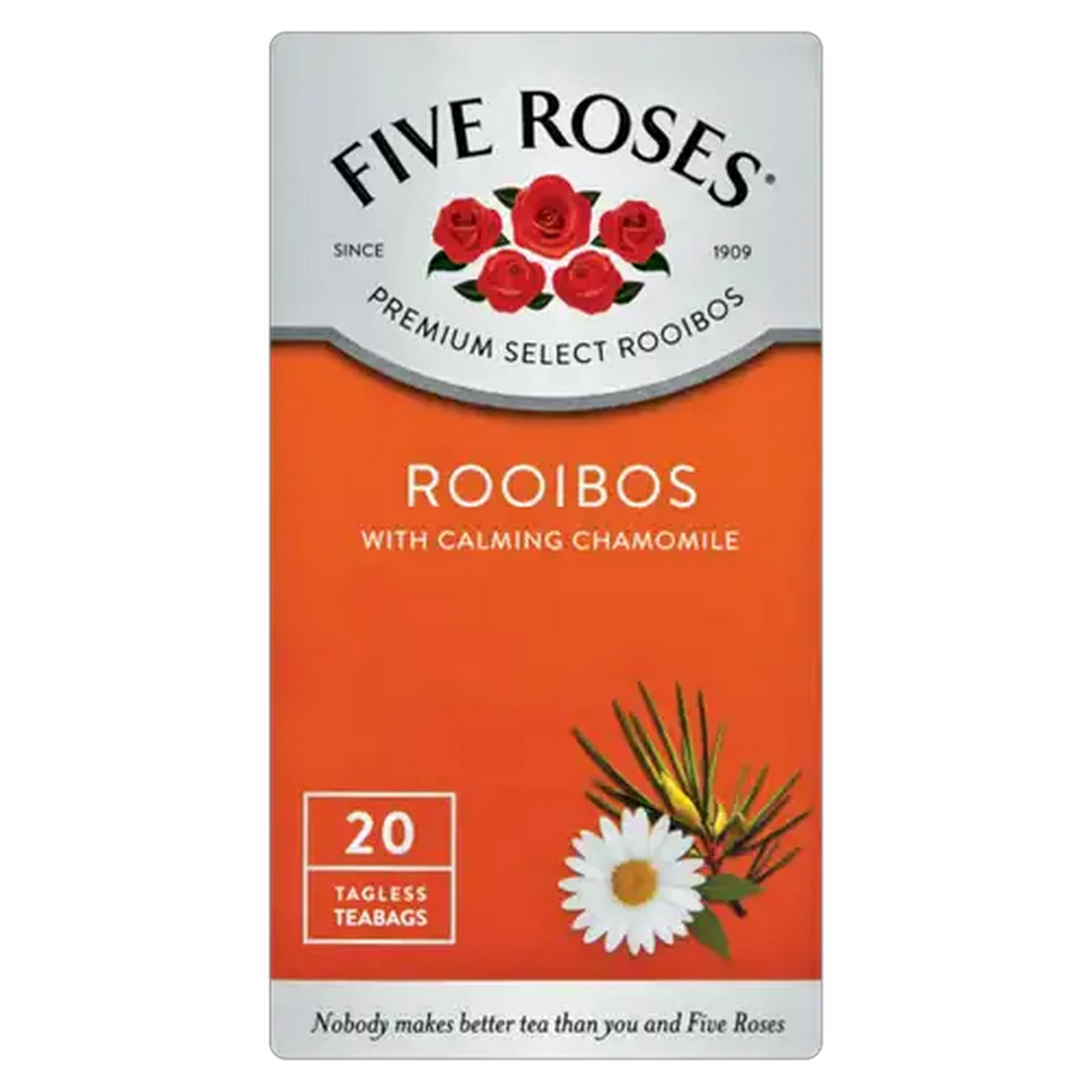 Image of Five Roses Calming Chamomile Rooibos Teabags 20 Pack