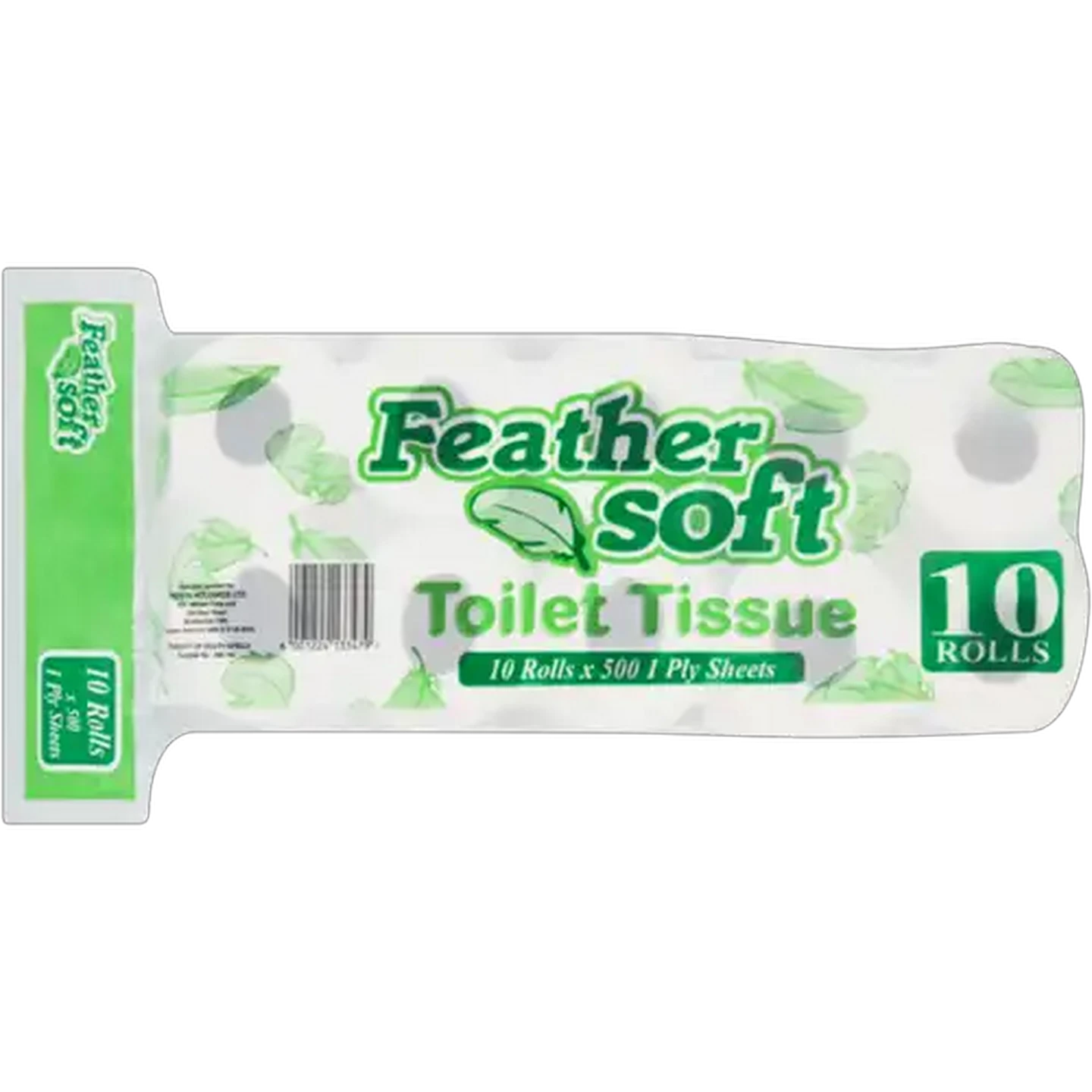 Image of Feather Soft 1 Ply Toilet Tissue 10 Pack