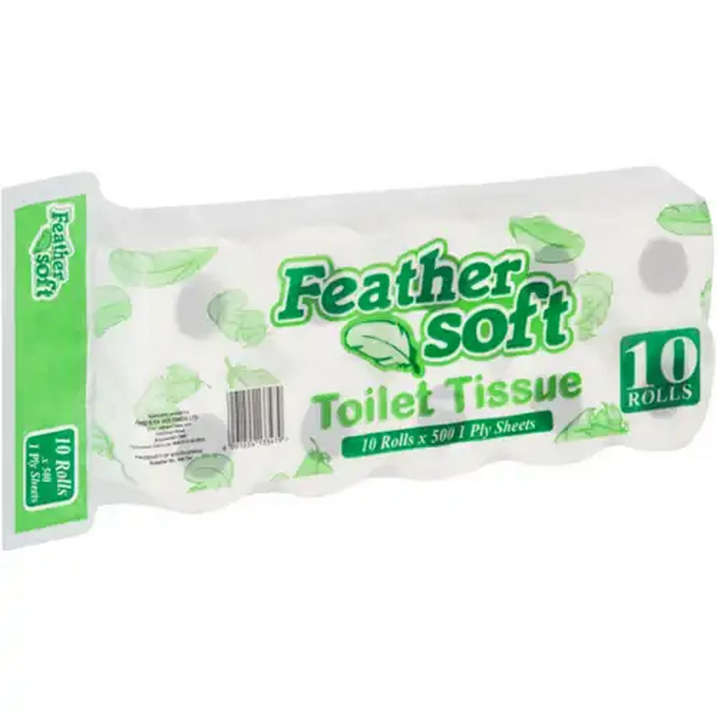 Image of Feather Soft 1 Ply Toilet Tissue 10 Pack