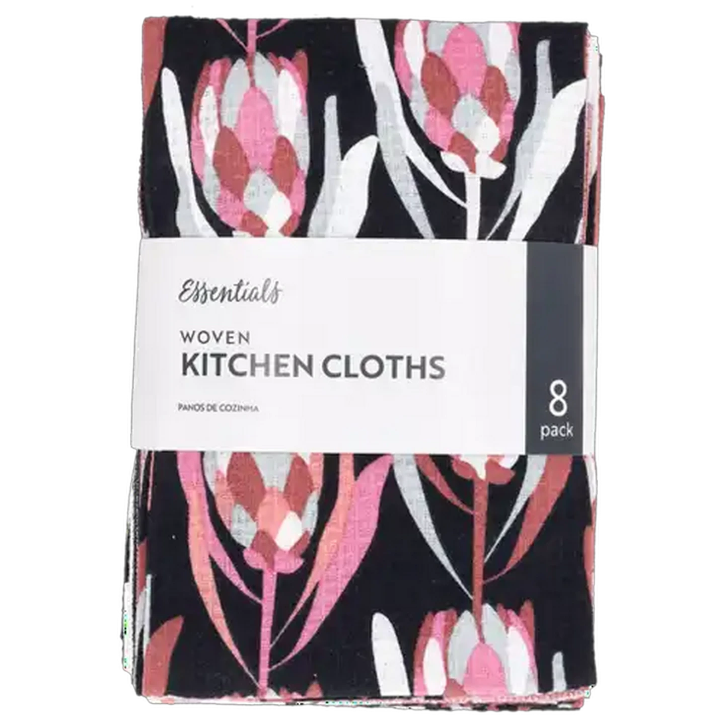 Image of Essentials Multi-Coloured Kitchen Cloths 8 Pack