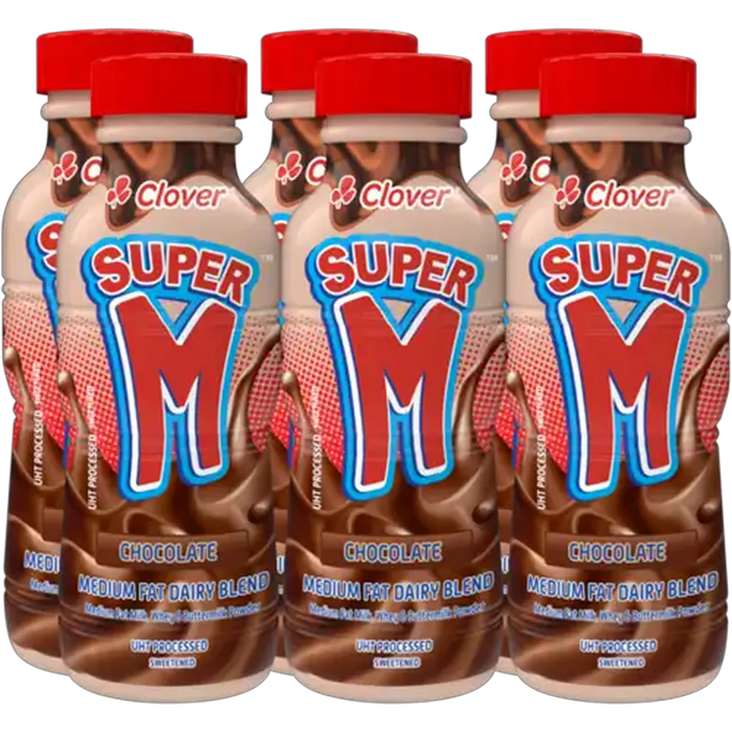 Image of Clover Super M Chocolate Medium Fat Dairy Blend 6 x 300ml