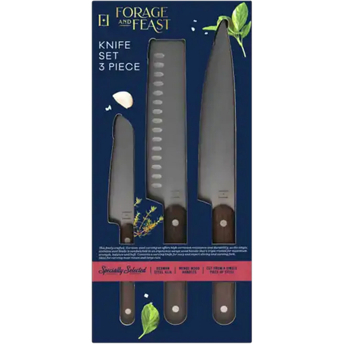 Image of Forage And Feast Cutting Knife Set 3 Piece