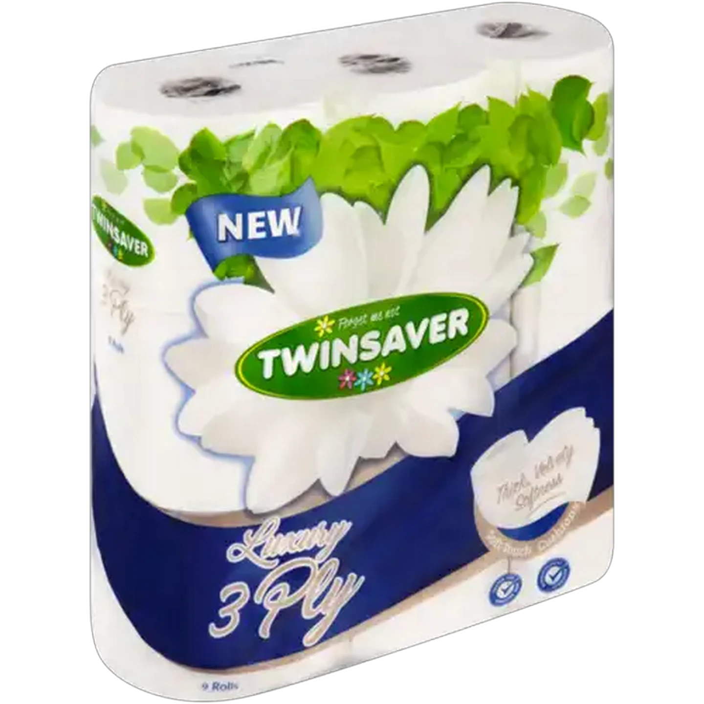 Image of Twinsaver 3 Ply Luxury Toilet Tissue Rolls 9 Pack