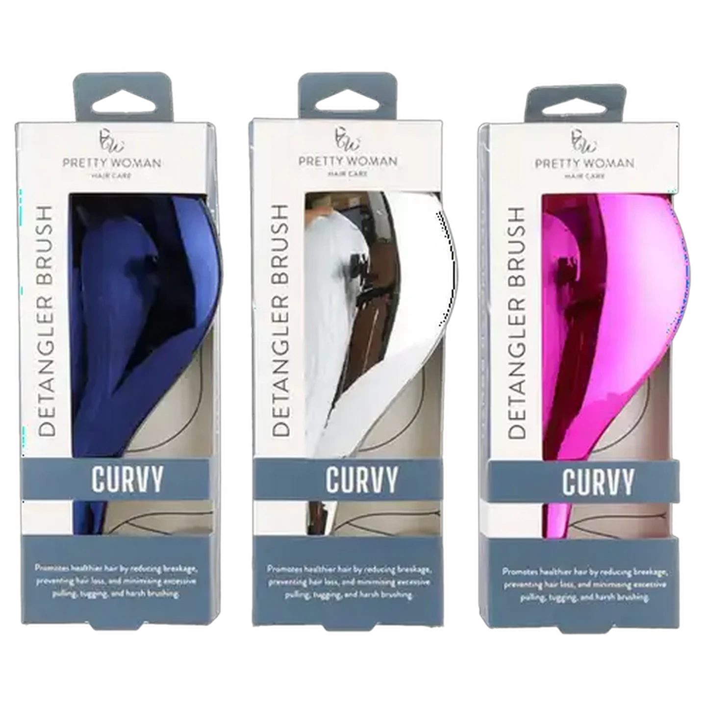 Image of Pretty Woman Curvy Detangler Hair Brush (Colour May Vary)
