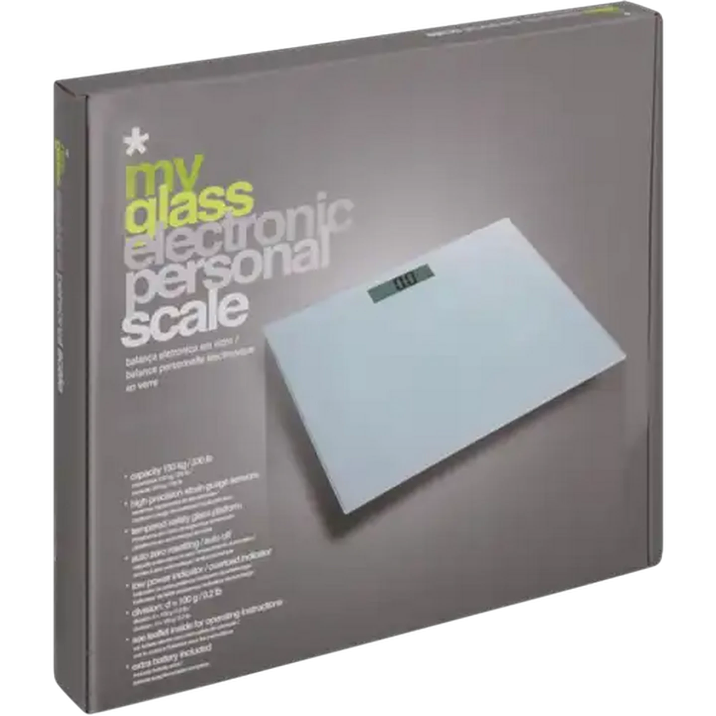 Image of My Glass Square Electronic Personal Bathroom Scale