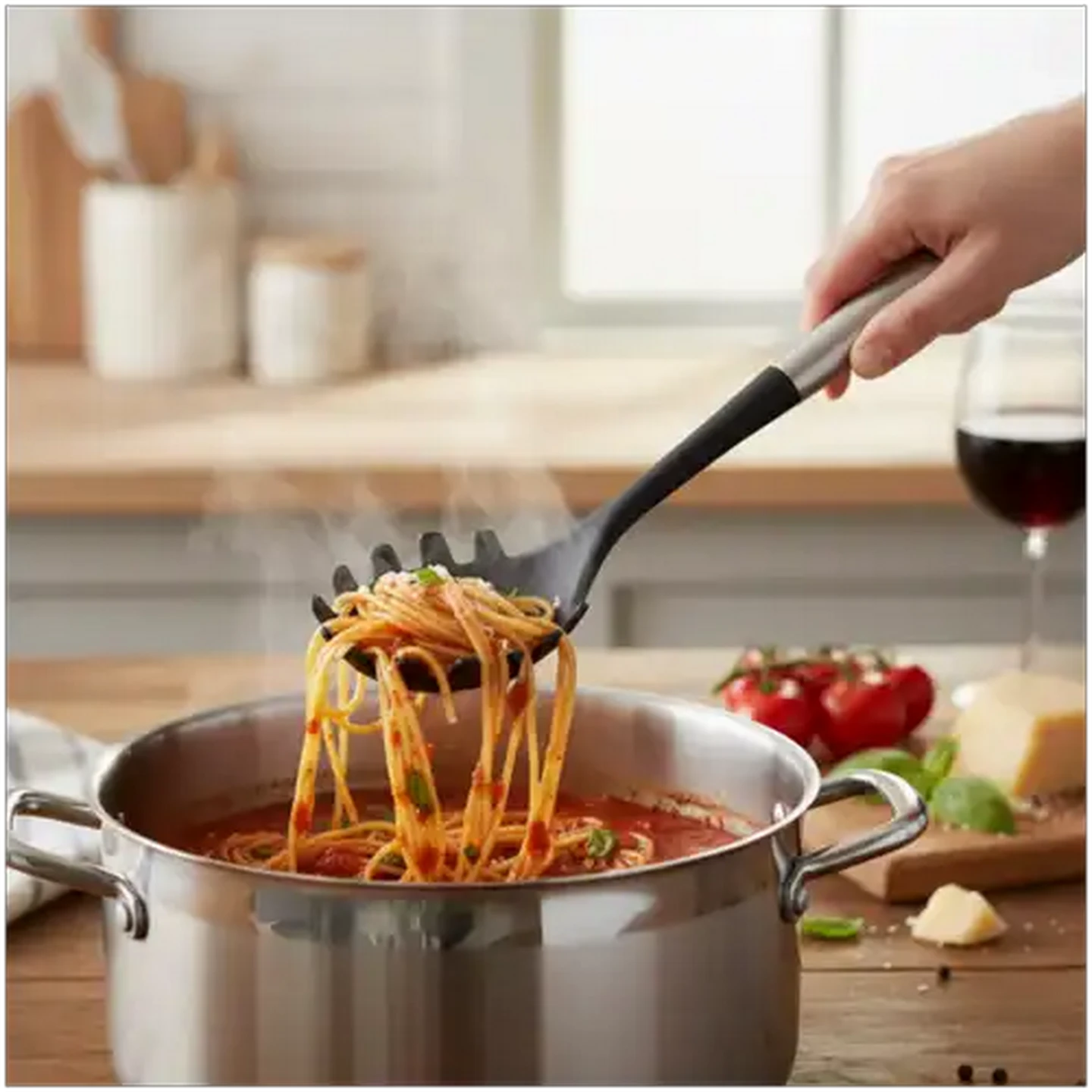 Image of Fina Nylon Spaghetti Server With Stainless Steel Handle