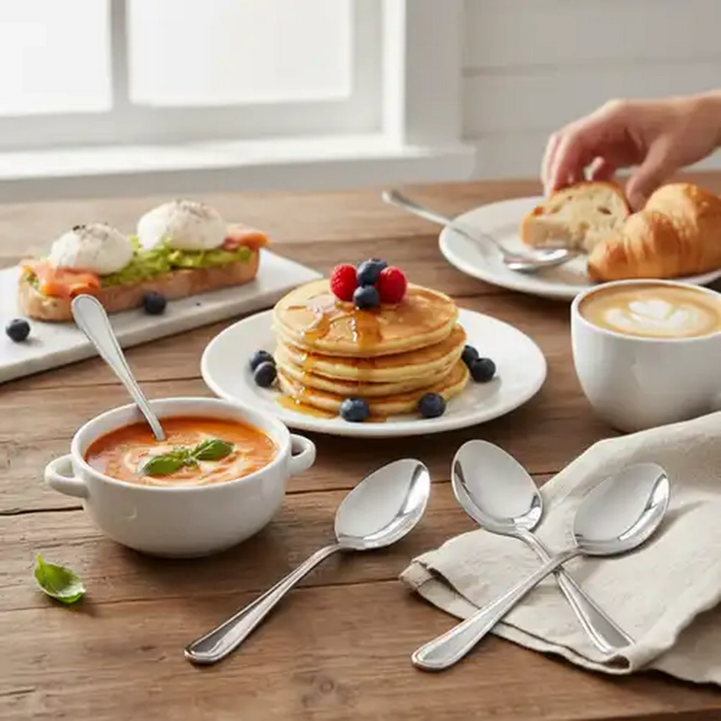 Image of Sequence Stainless Steel Dessert Spoons 4-Pack