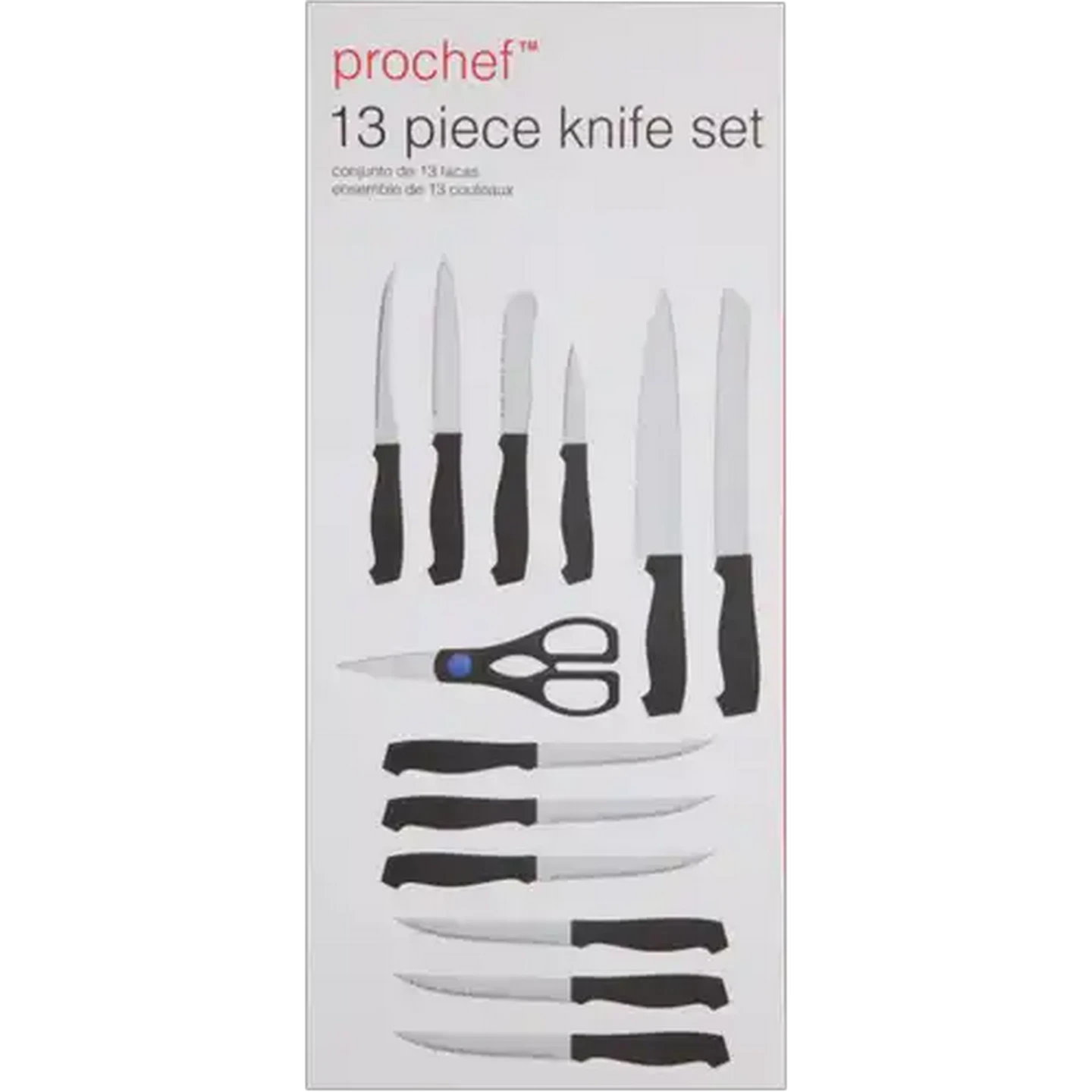 Image of Prochef Stainless Steel Knife Set 13-Piece