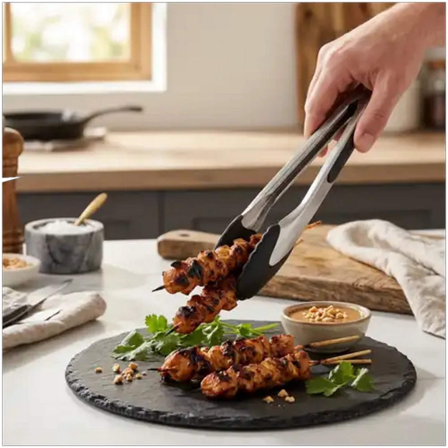 Image of Fina Stainless Steel Locking Tongs 30cm